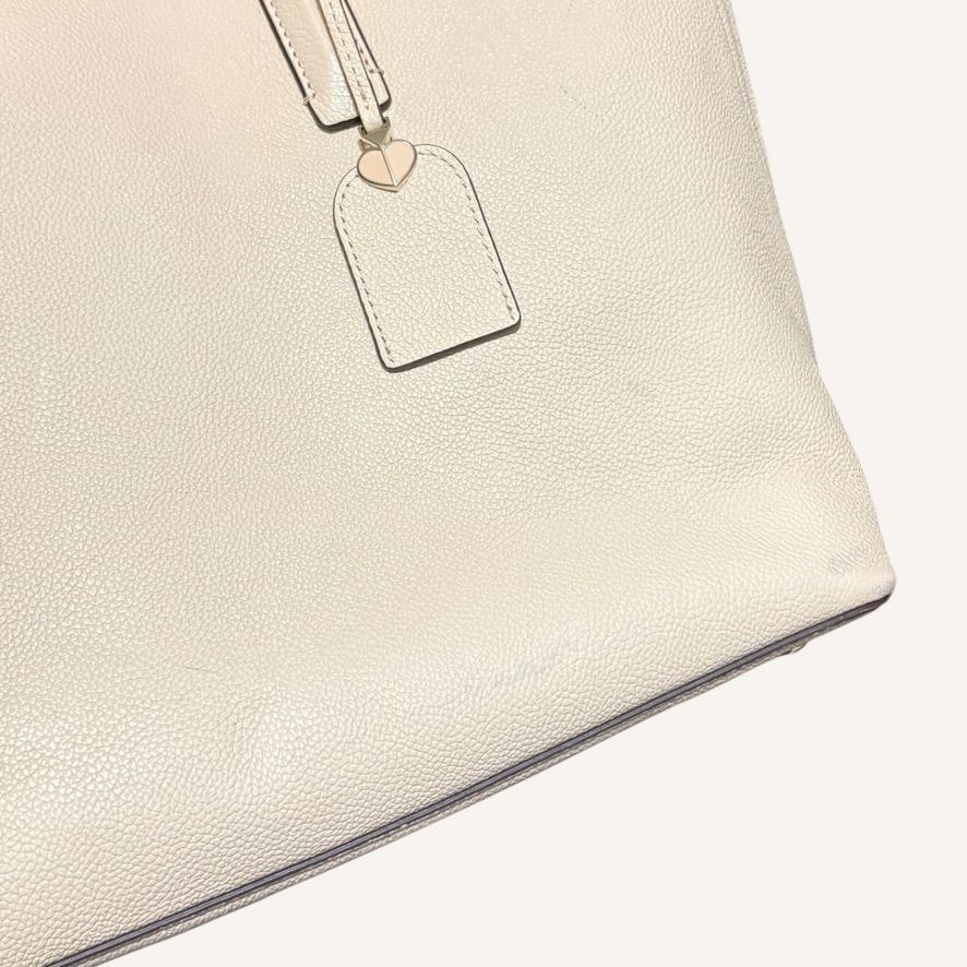 Kate Spade Kate Spade Large Margaux Leather Tote Cream Vanilla Classic Size ONE SIZE - 6 Thumbnail
