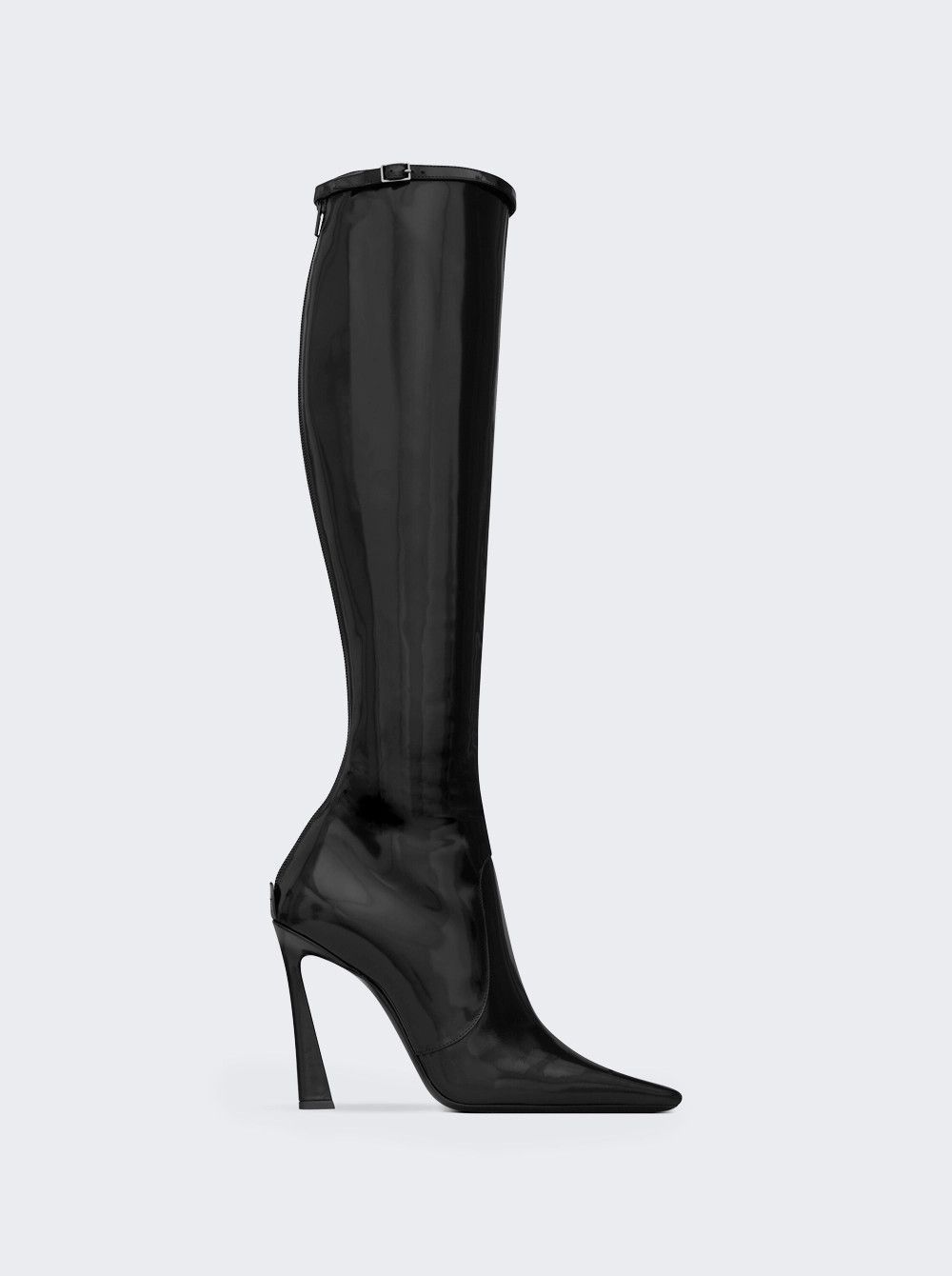 o1bcso1str1224 Justity Boots In Shiny Leather in Black