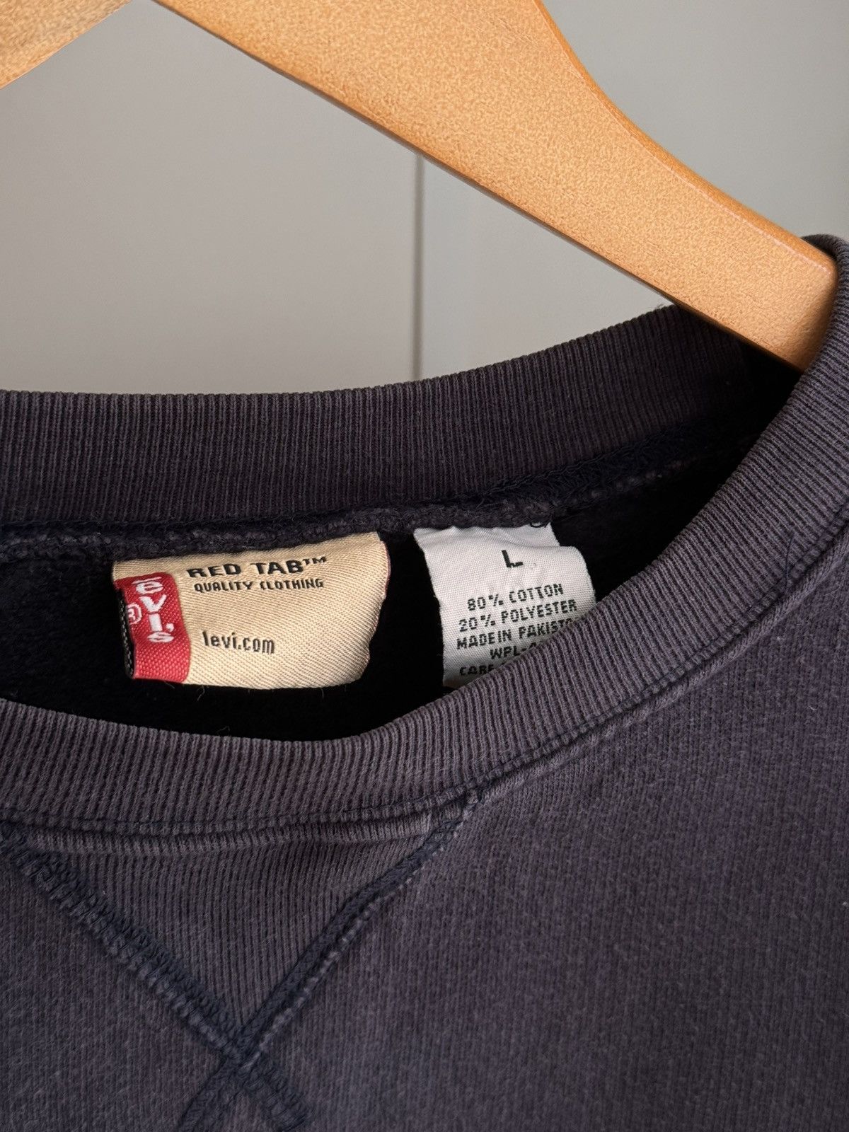Levi's Vintage Clothing × Vintage VTG Levi’s Big Logo Navy Sweatshirt Size US M / EU 48-50 / 2 - 6 Thumbnail