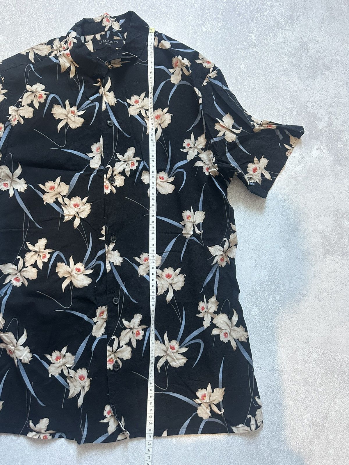 Allsaints AllSaints Mens S Short Sleeve Hawaiian Shirt Floral Art Size US S / EU 44-46 / 1 - 6 Thumbnail