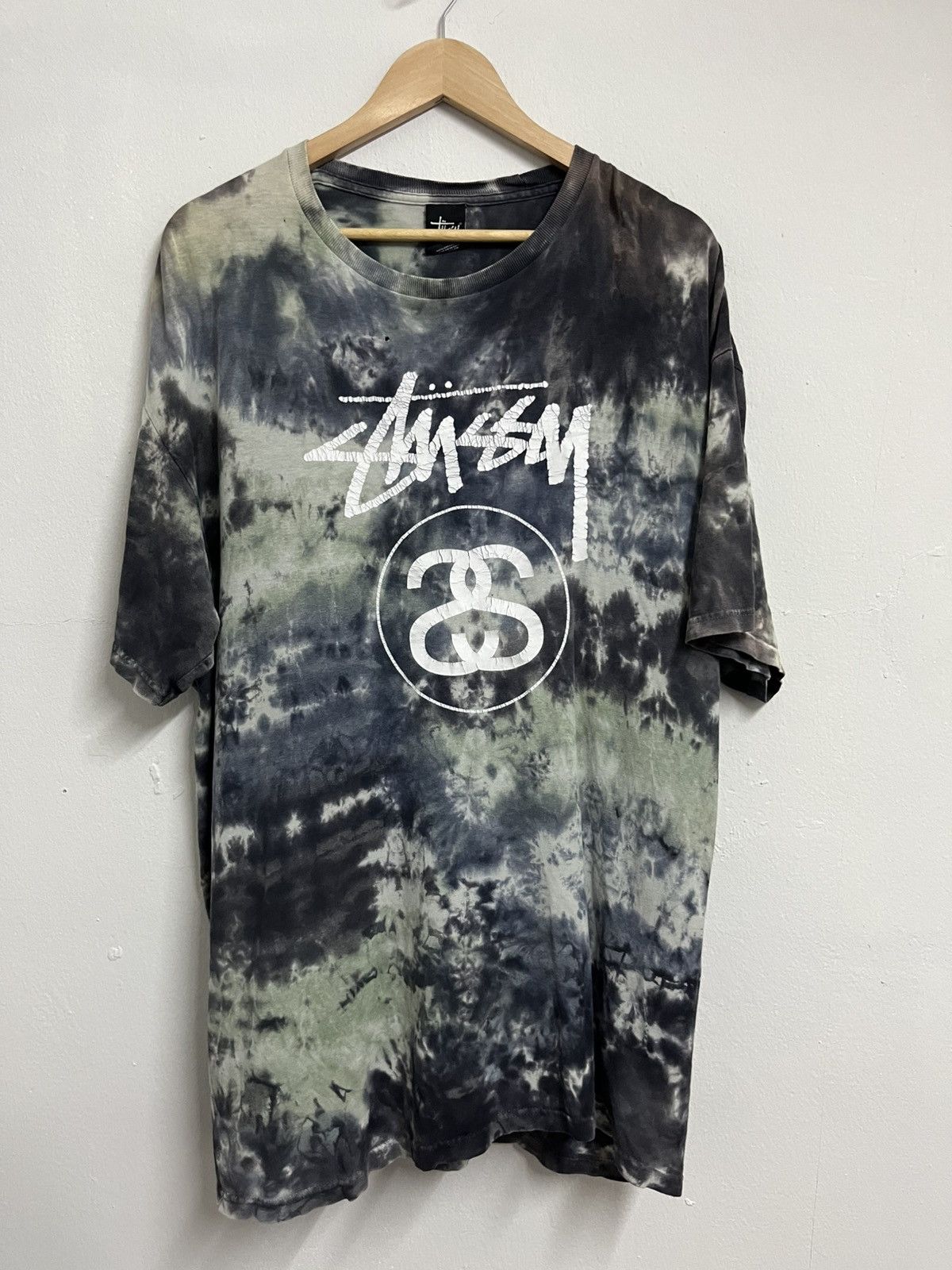Stussy 💥Stussy Trashed Oversized Big Logo Tee Size US XL / EU 56 / 4 - 1 Thumbnail