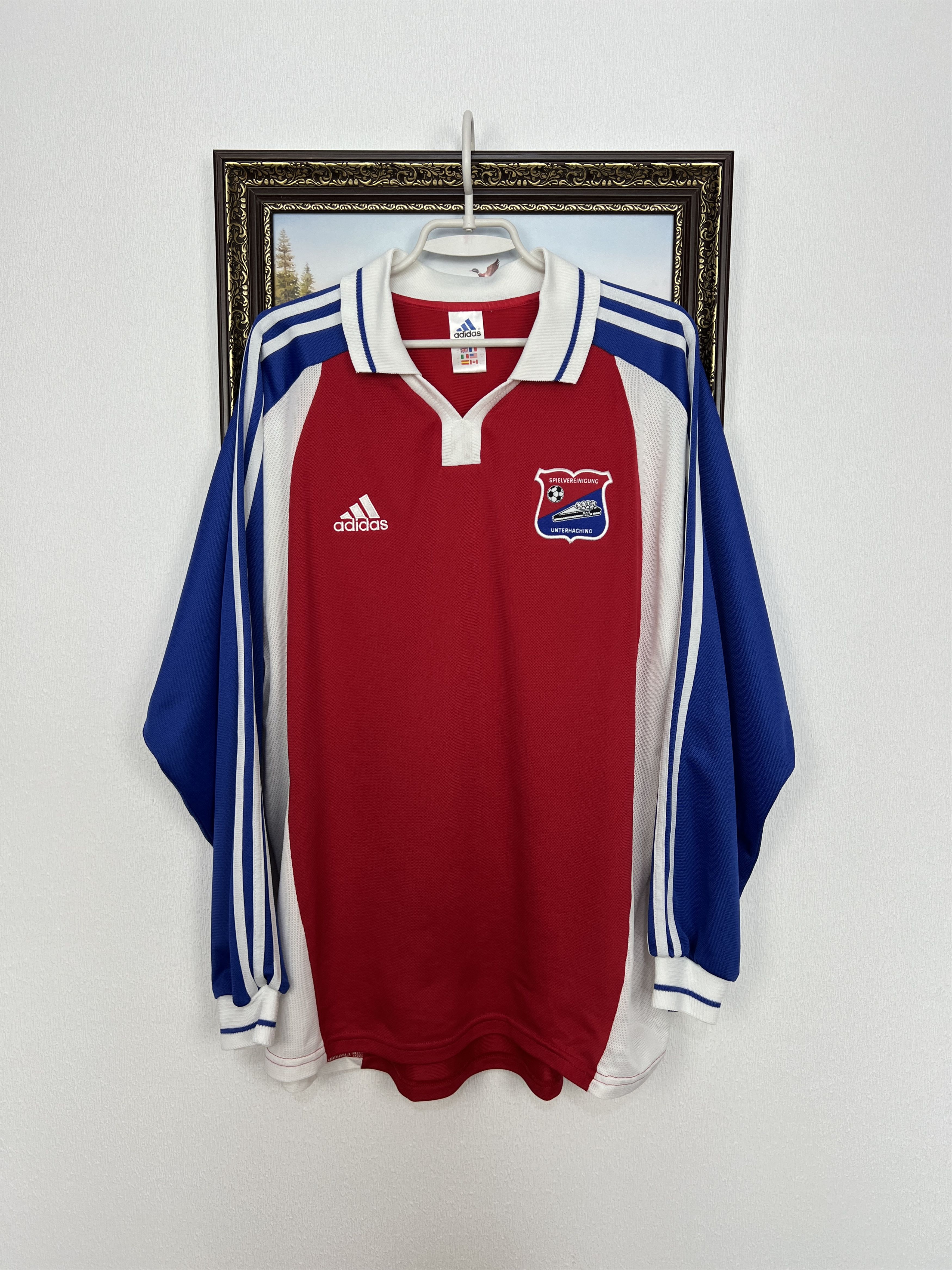 Adidas SpVgg Unterhaching Away football shirt 2000 Soccer Adidas Size US XL / EU 56 / 4 - 1 Thumbnail