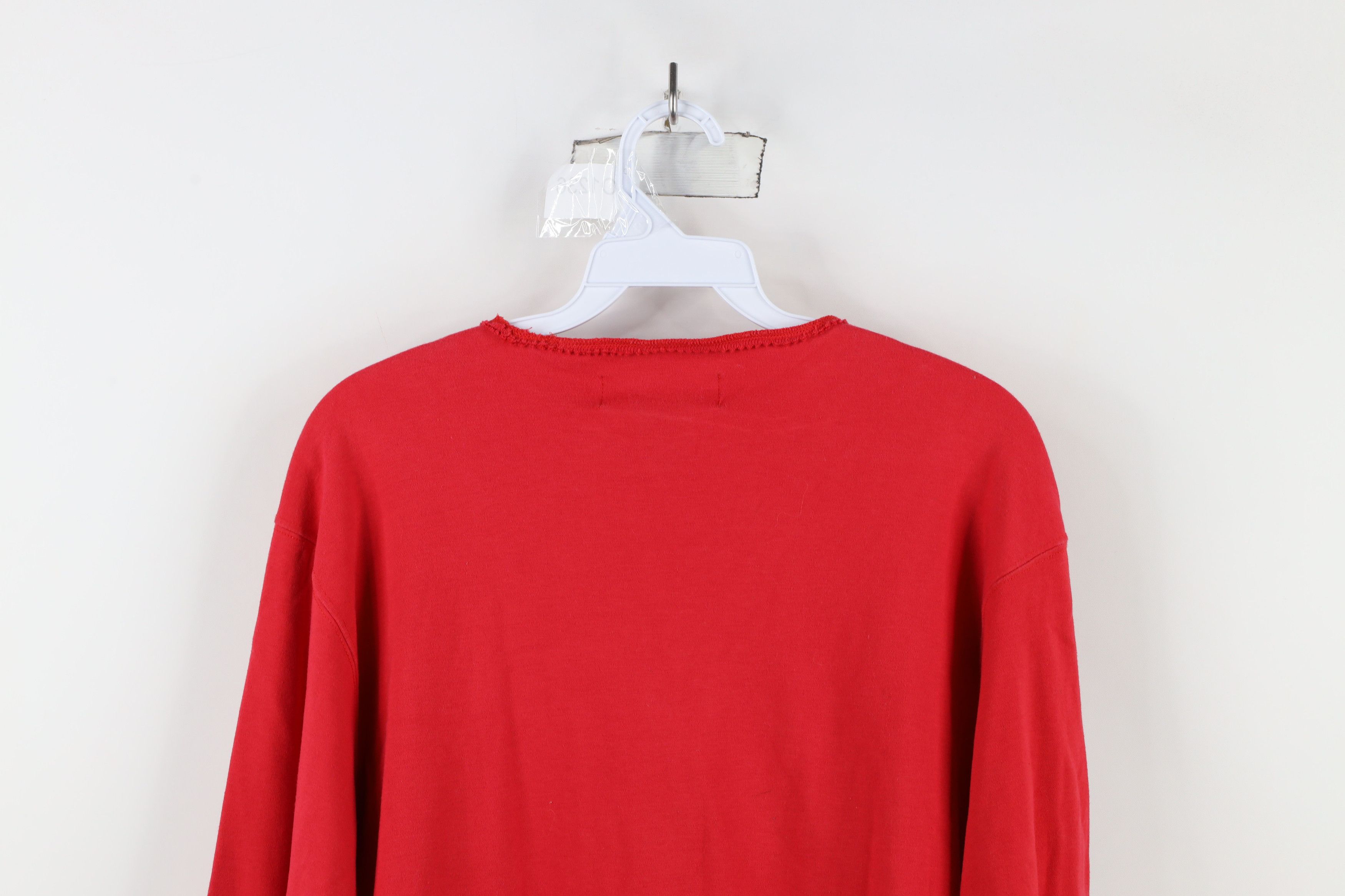 Ralph Lauren × Vintage Vintage 90s Ralph Lauren Raw Hem Collar Long Sleeve T-Shirt Size US M / EU 48-50 / 2 - 12 Thumbnail