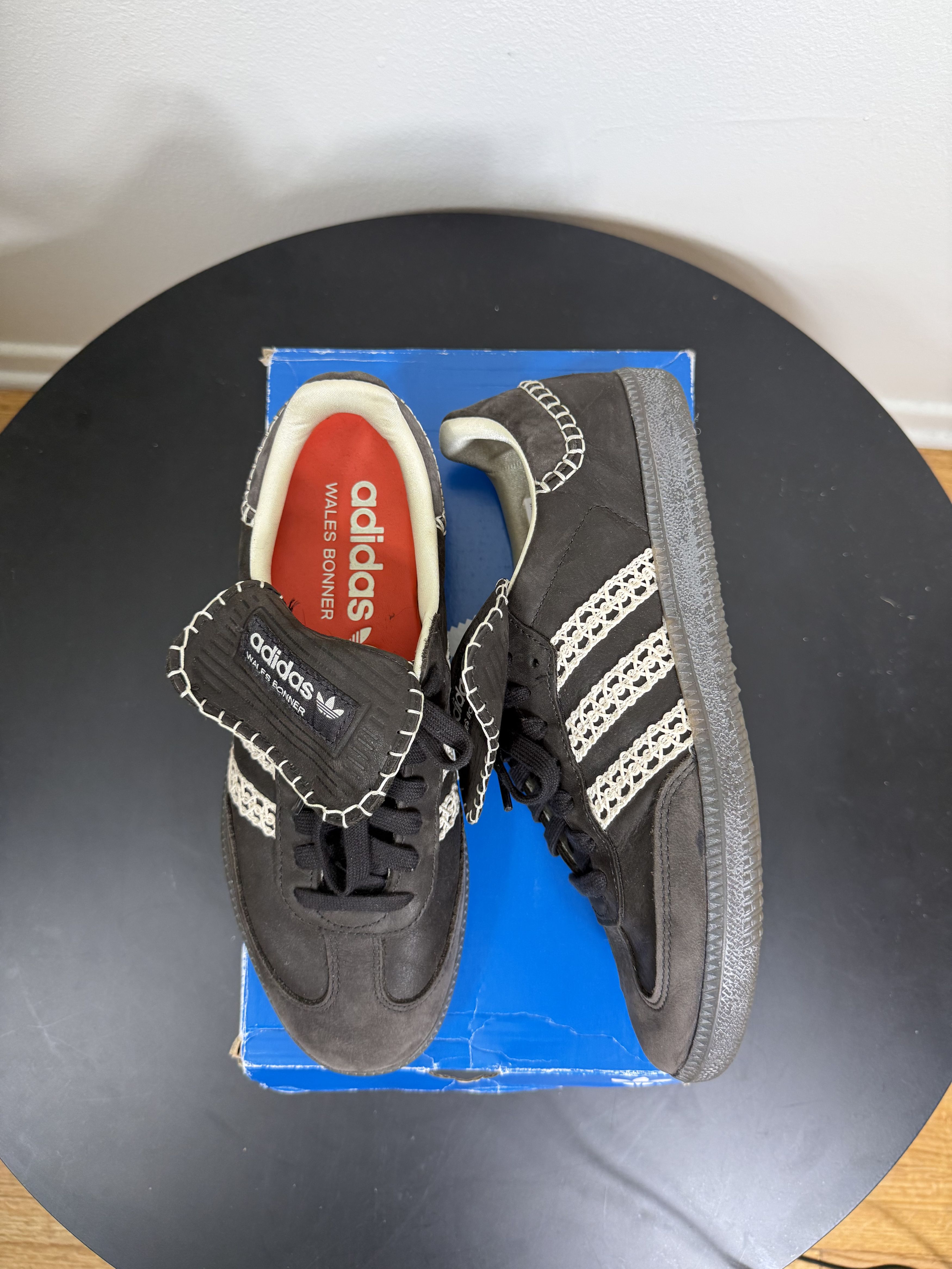Adidas × Wales Bonner Samba Black Leather (extremely rare first pair FW20) Size US 8.5 / EU 41-42 - 5 Thumbnail