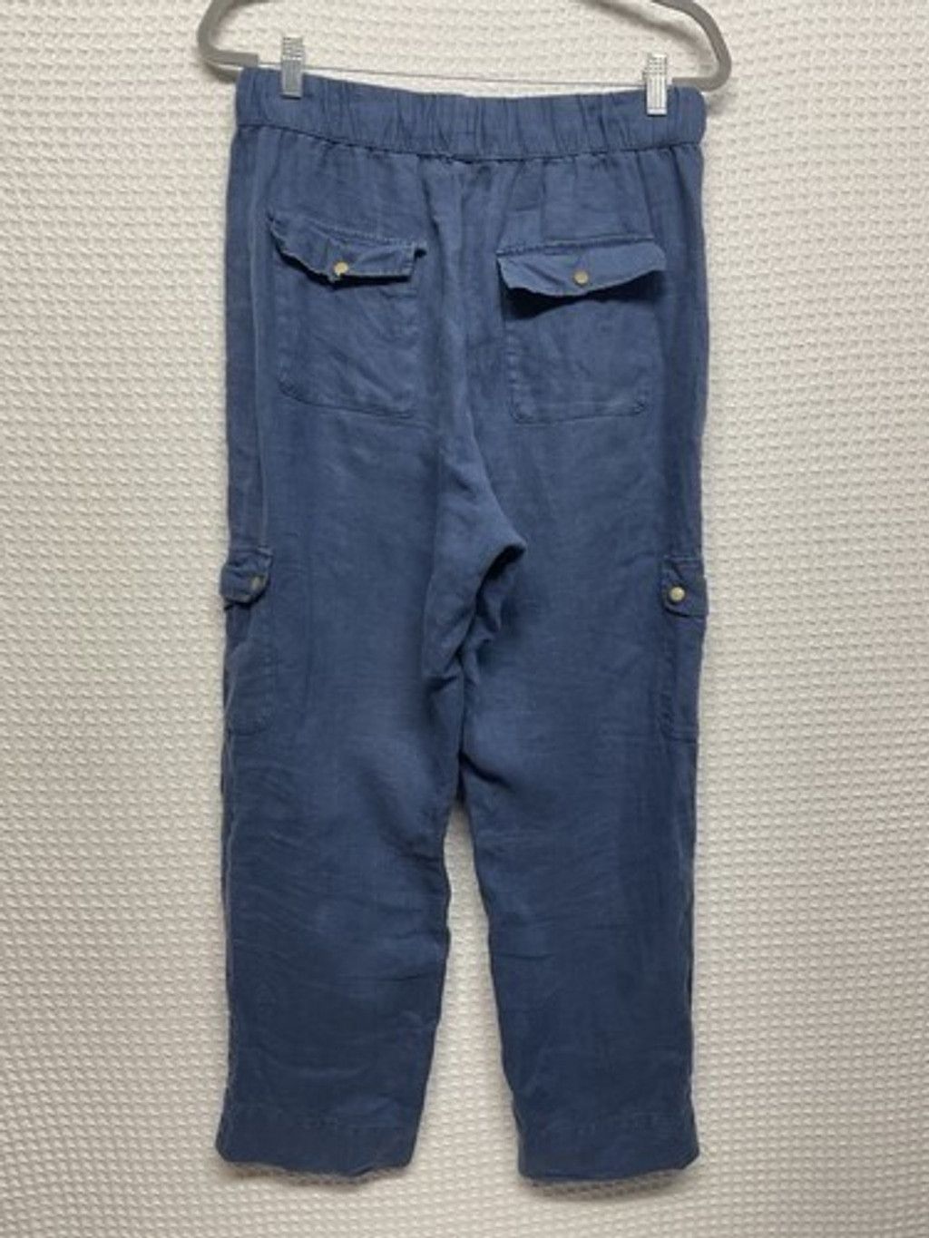 Other C&C California Blue 100% Linen Pull On Cargo Pants Women L Size 30" / US 8 / IT 44 - 9 Thumbnail