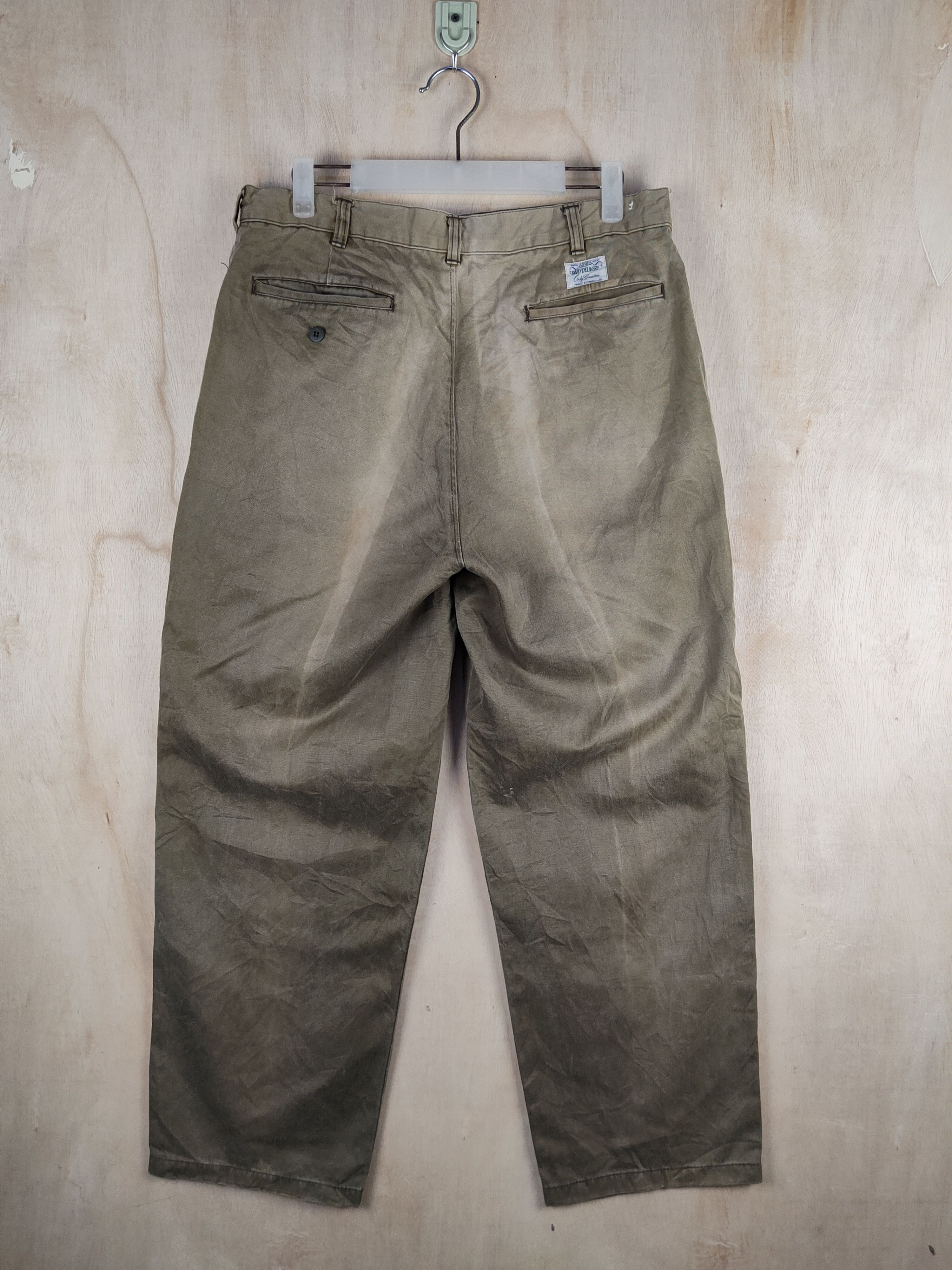 Edwin Edwin Olive Faded vintage japan Casual Pants #S2415 Size US 32 / EU 48 - 7 Thumbnail