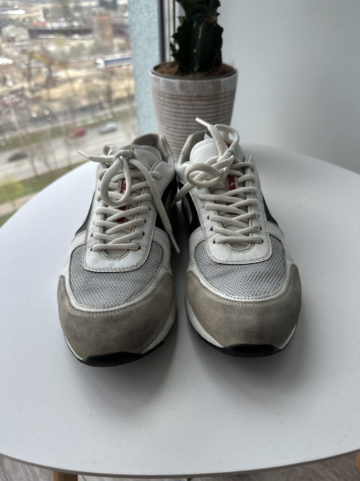 Prada Prada Leather Sneakers Shoes Tab Logo Luxury Y2K Size US 9 / EU 42 - 7 Thumbnail