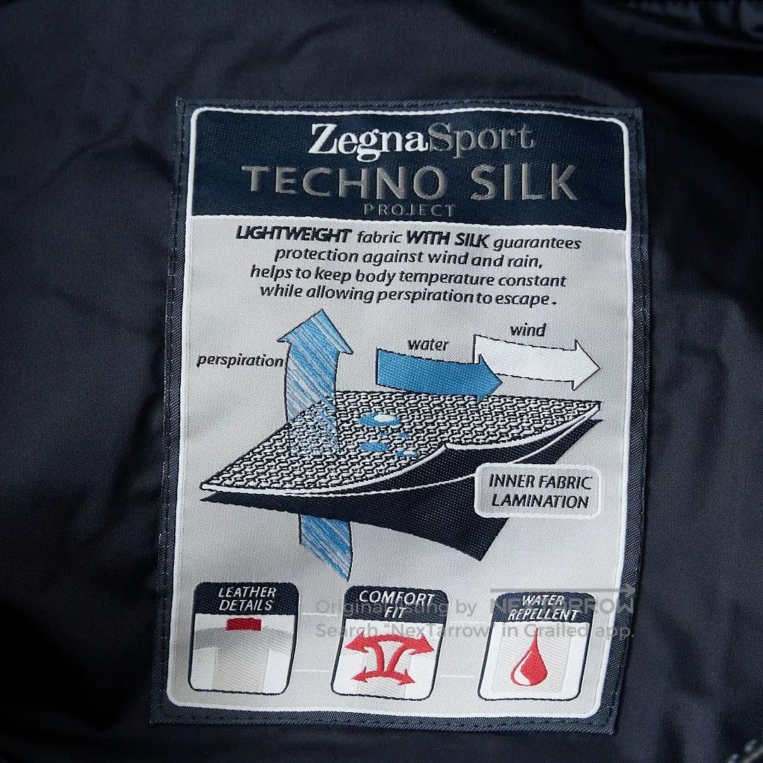 Ermenegildo Zegna ZEGNA Men's Navy Windproof Stand-Collar Jacket. Size US M / EU 48-50 / 2 - 7 Thumbnail