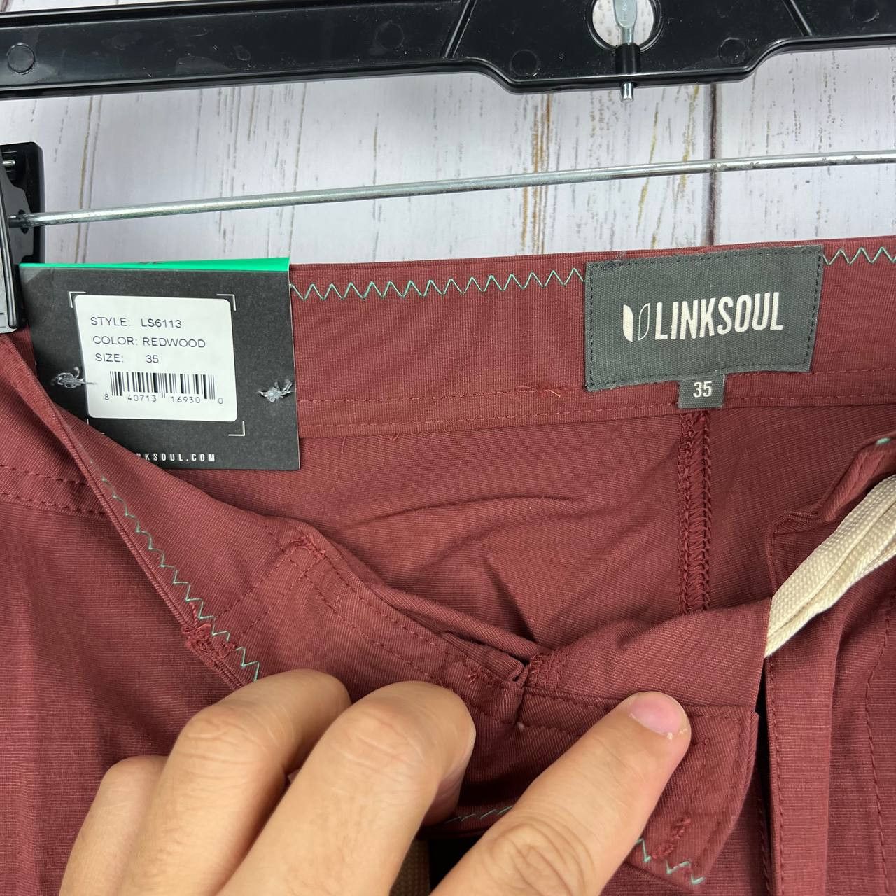 Other LinkSoul Golf 35 Board Walker Plain Shorts Redwood Men New Size US 35 - 5 Thumbnail