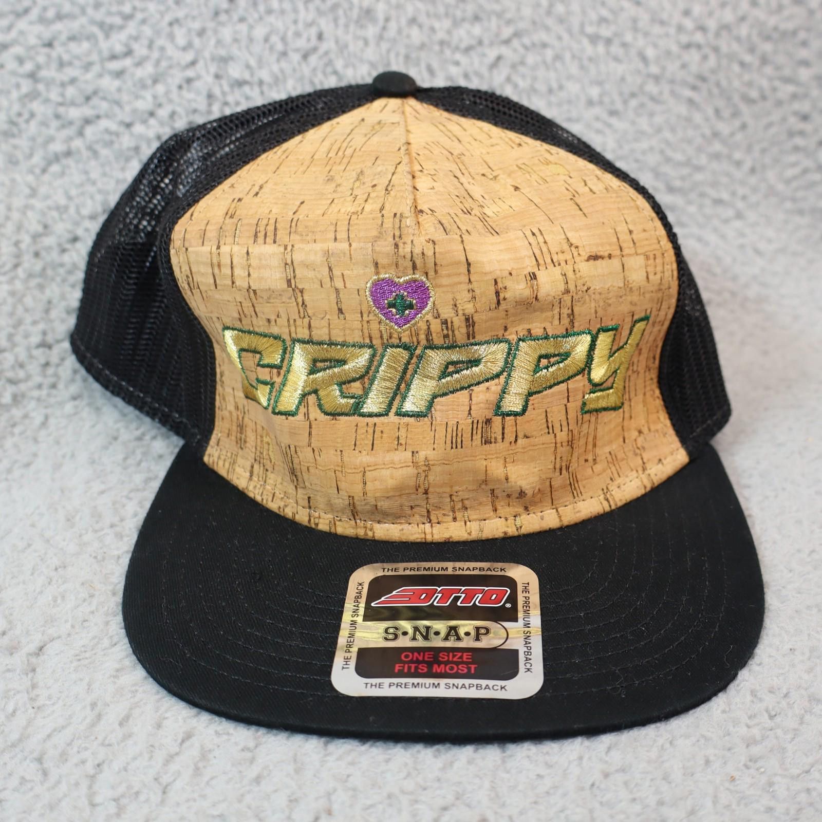 Otto Crippy Cork Front Trucker Hat Snapback Mesh Cap 420 cannabis Size ONE SIZE - 1 Thumbnail