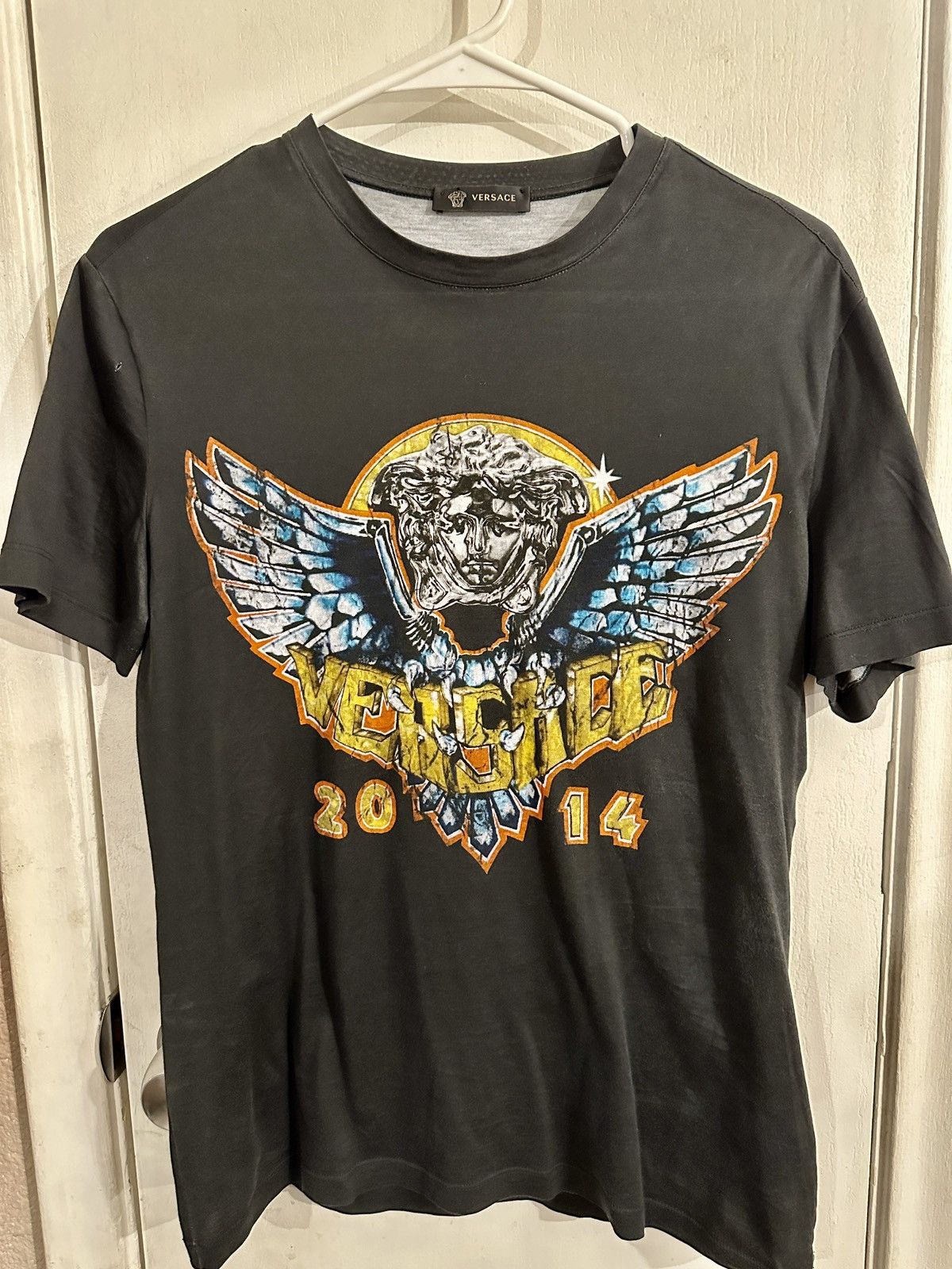 image of Versace 2014 Tour T-Shirt in Black, Men's (Size XS)