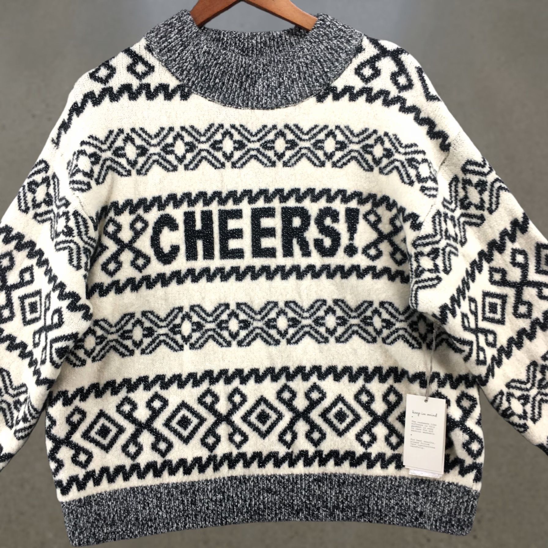 Vintage A New Day Sweaters Womens XL White Crew Neck Long Sleeves Pullover NEW Knit Polyester Argyle/Diamond Casual Size XL / US 12-14 / IT 48-50 - 1 Thumbnail