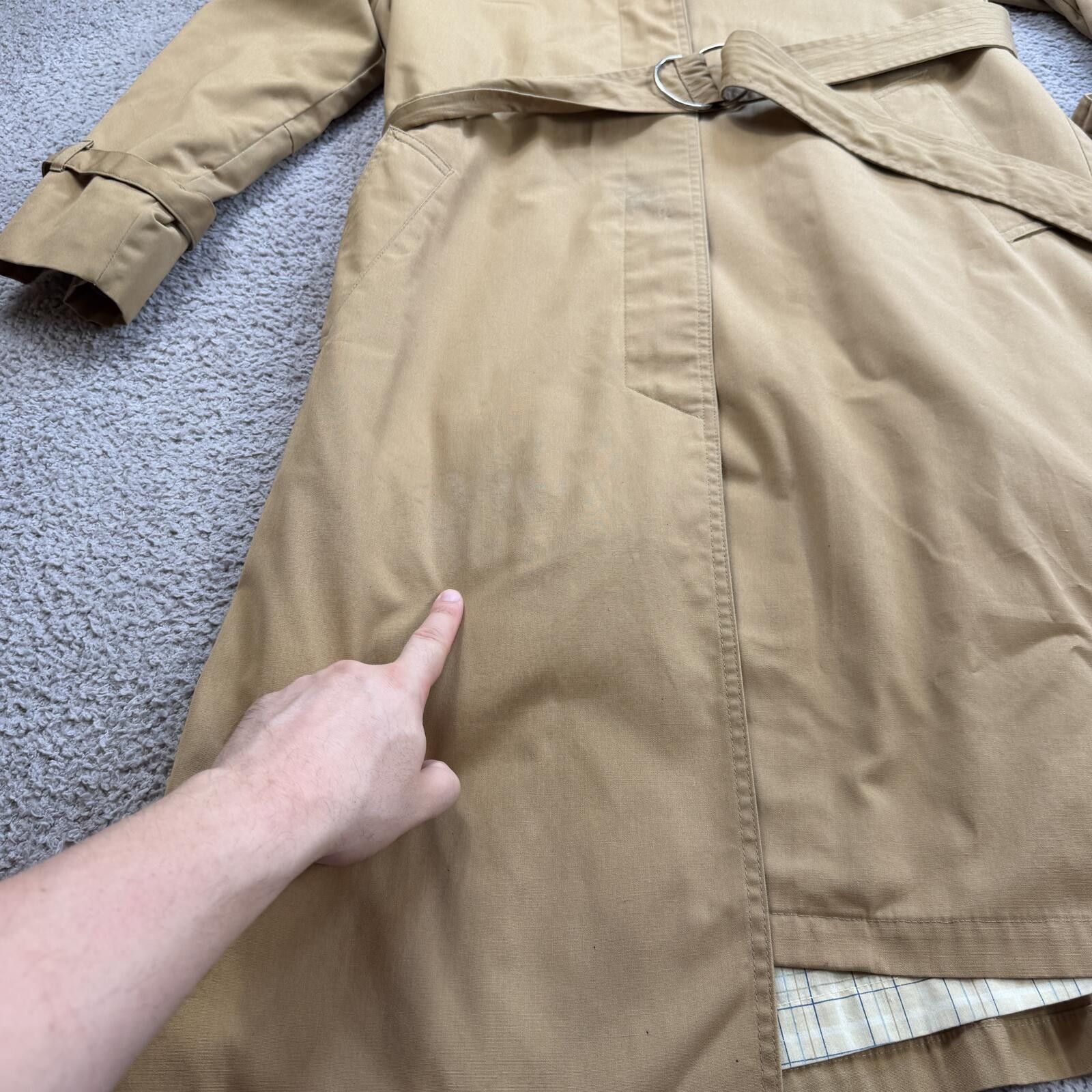 London Fog Vintage London Fog Maincoats Tan Belted Trench Coat USA Size L / US 10 / IT 46 - 8 Thumbnail