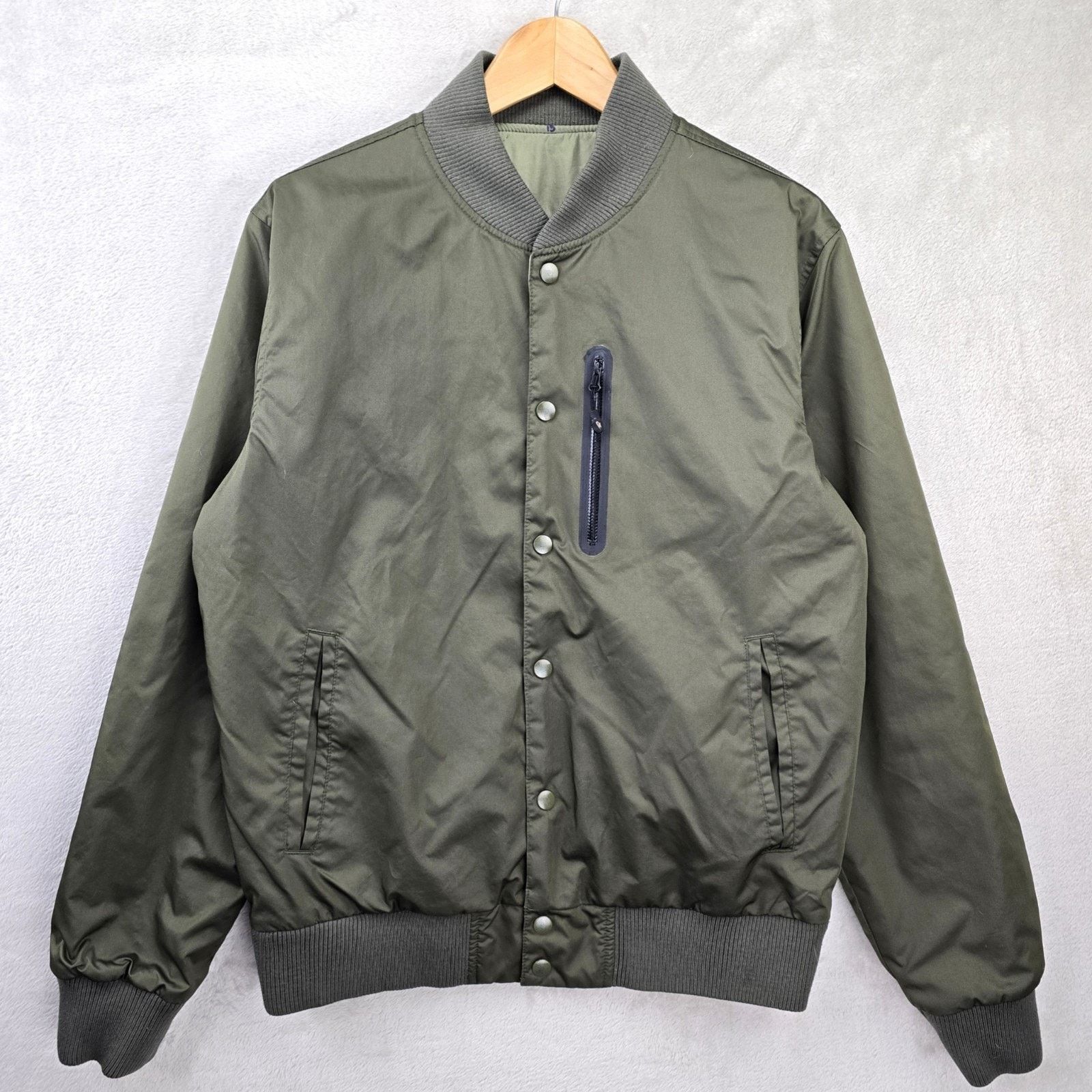 Nike Vtg Nike Reversible Bomber Jacket Mens Medium Y2K Gray Tag Size US M / EU 48-50 / 2 - 1 Thumbnail