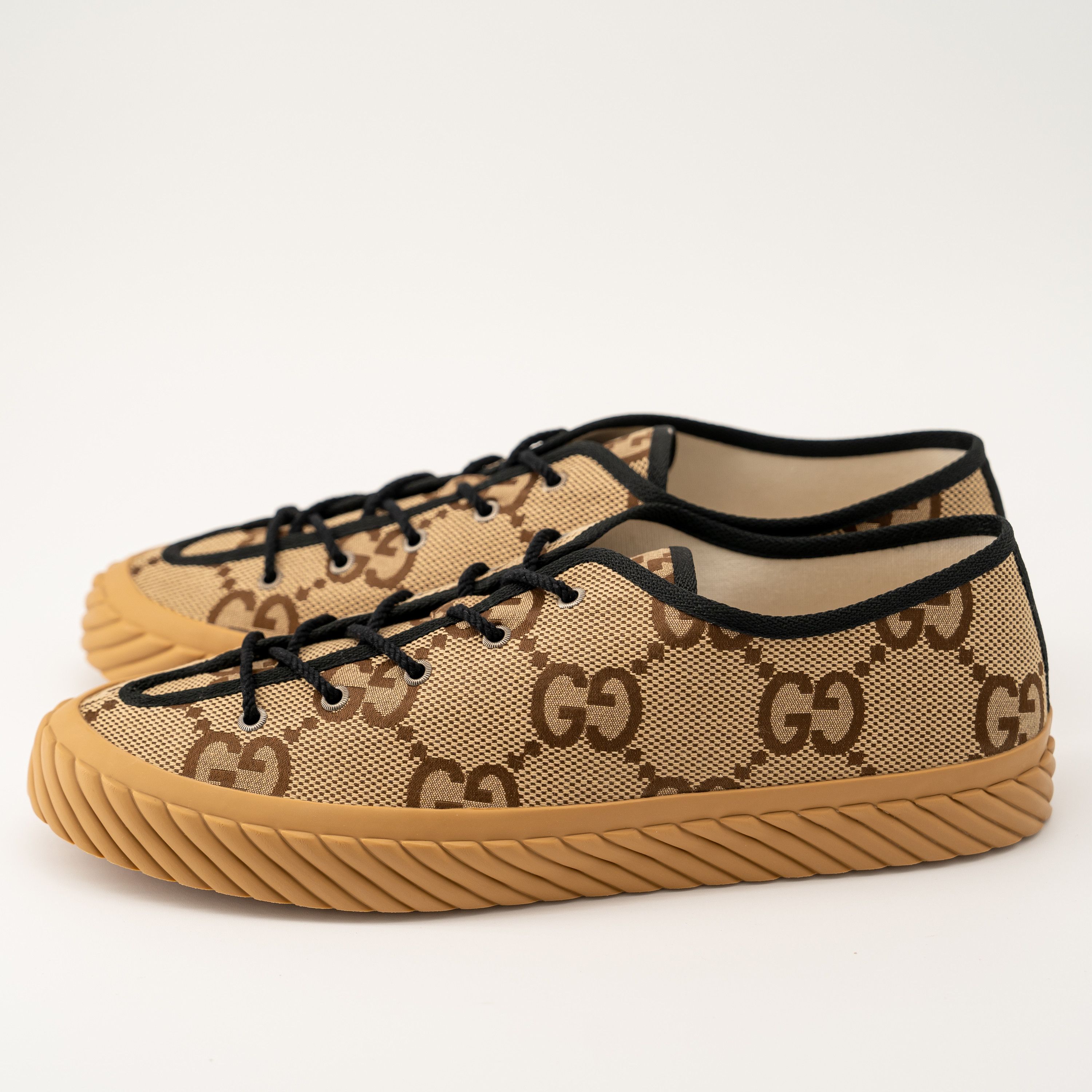 Gucci 13G 13.5 US Gucci Maxi GG Low Canvas Sneakers Beige Brown Size US 13 / EU 46 - 4 Thumbnail