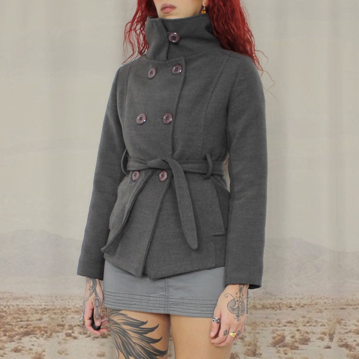 Other 🐦GREY PEACOAT JACKET Size S / US 4 / IT 40 - 2 Thumbnail