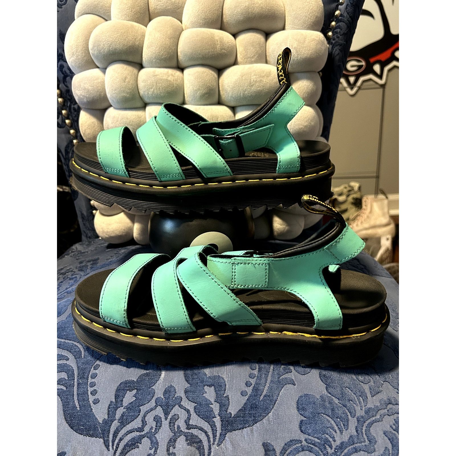 Dr. Martens Dr Martens Teal Blaire Sandal size 11/EU 43 Size US 11 / IT 41 - 2 Thumbnail