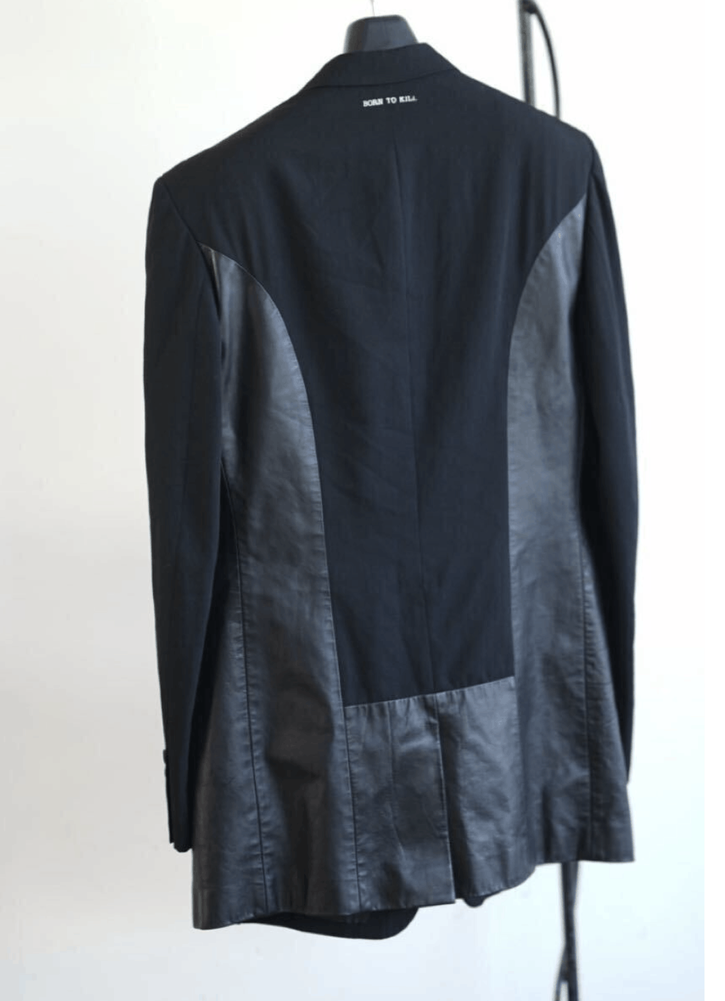 Yohji Yamamoto Yohji Yamamoto Pour Homme Leather Switching Tailored Jacket Size US XL / EU 56 / 4 - 1 Thumbnail