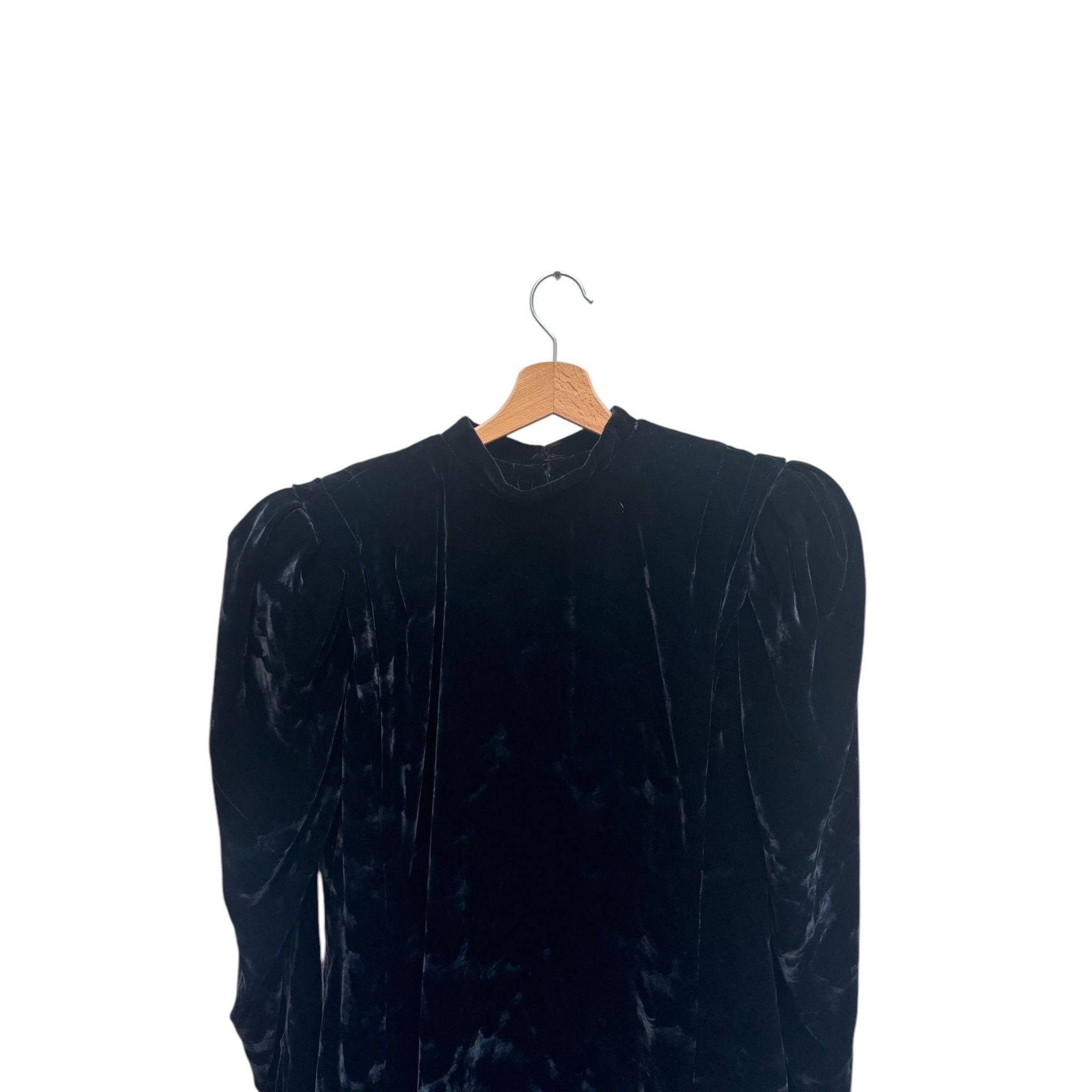Yves Saint Laurent Vintage Black Velvet Dress Size M / US 6-8 / IT 42-44 - 5 Thumbnail