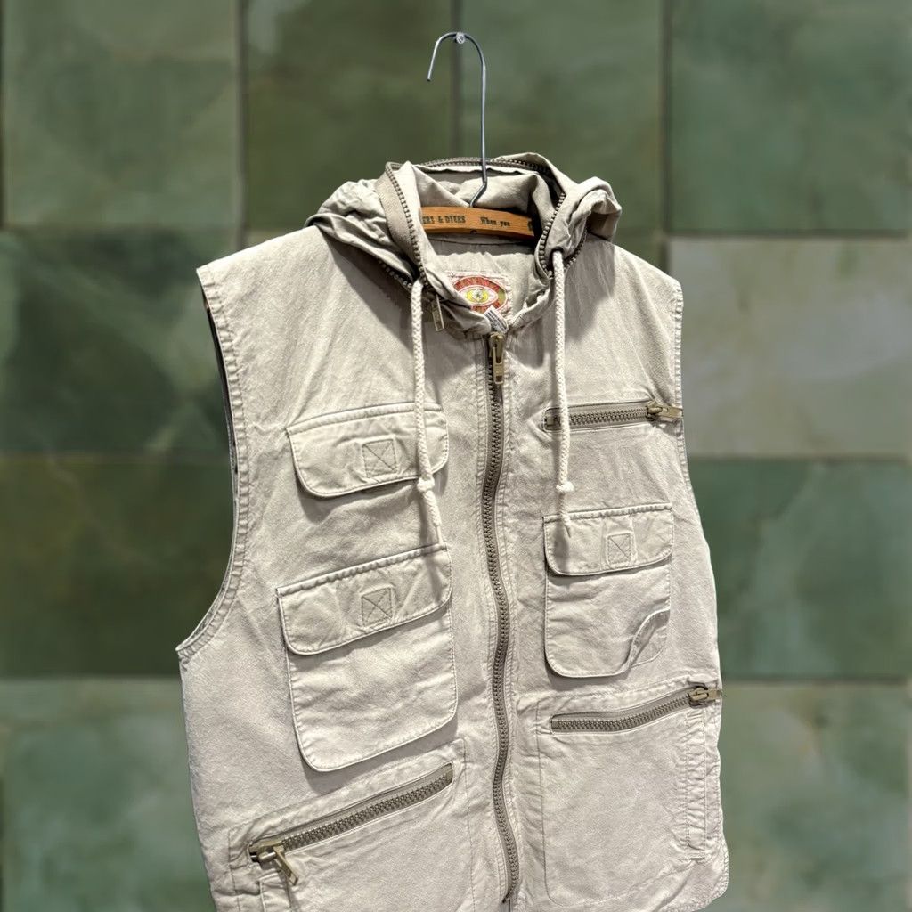 Banana Republic VINTAGE Banana Republic Vest Shirt Zip Beige 90s Size S Men Cotton Cargo Safari Khaki Bag? Size US S / EU 44-46 / 1 - 1 Thumbnail