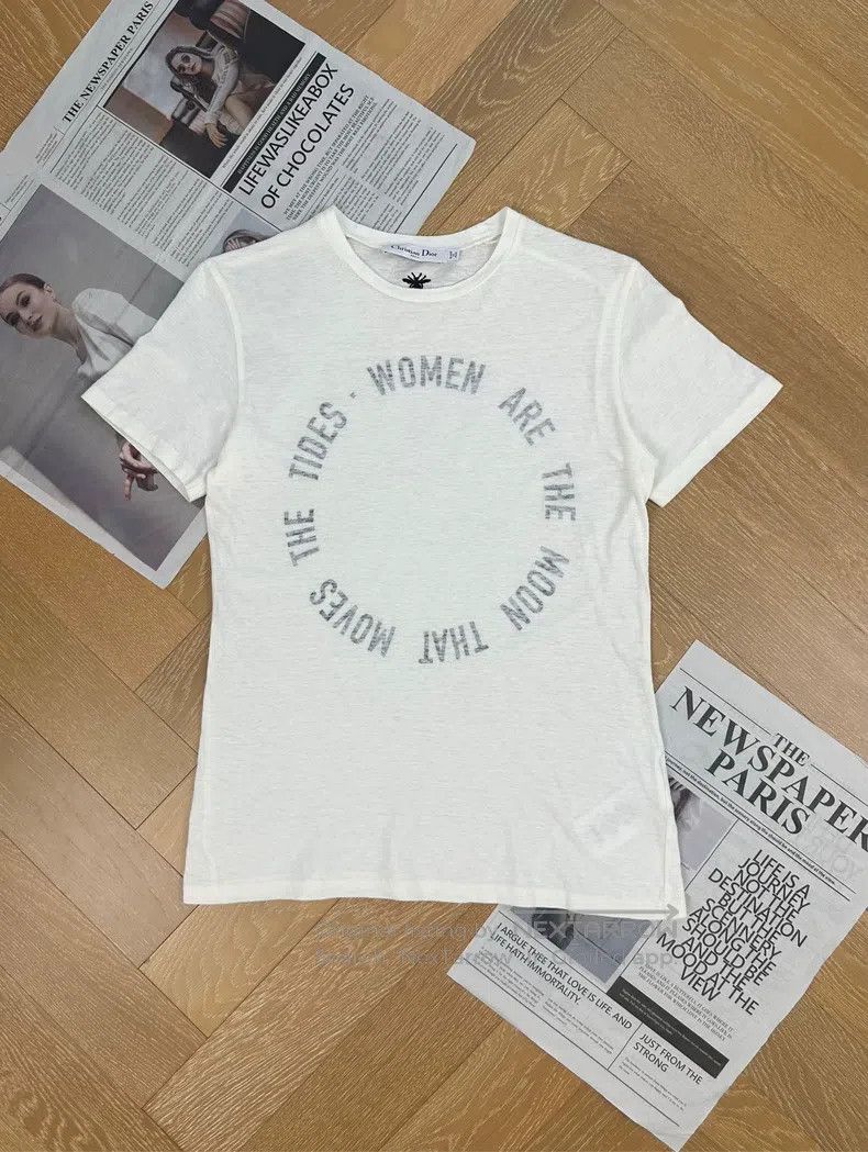 Dior Dior Cotton and linen circle letter casual short-sleeved r Size XS / US 0-2 / IT 36-38 - 1 Thumbnail
