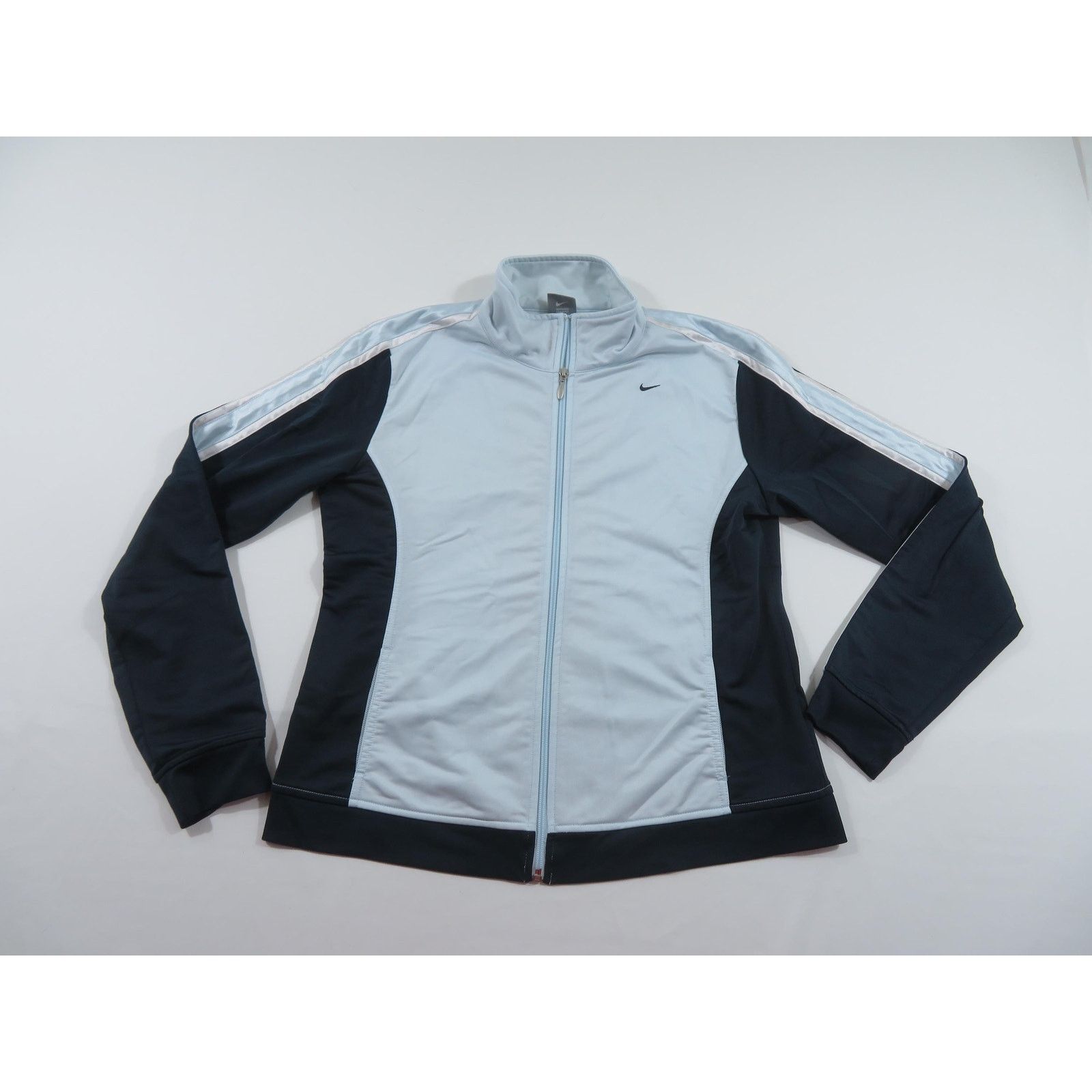 Nike NIKE Womens Track Jacket Light Blue & Navy Sz XL Y2K Size XL / US 12-14 / IT 48-50 - 1 Thumbnail