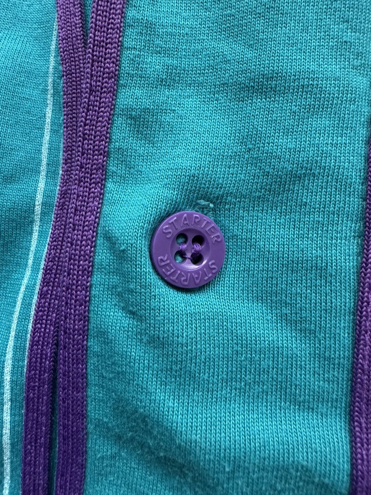 NBA × Starter × Vintage Charlotte Hornets 90s Vintage Baseball Starter Jersey Shirt Size US L / EU 52-54 / 3 - 7 Thumbnail