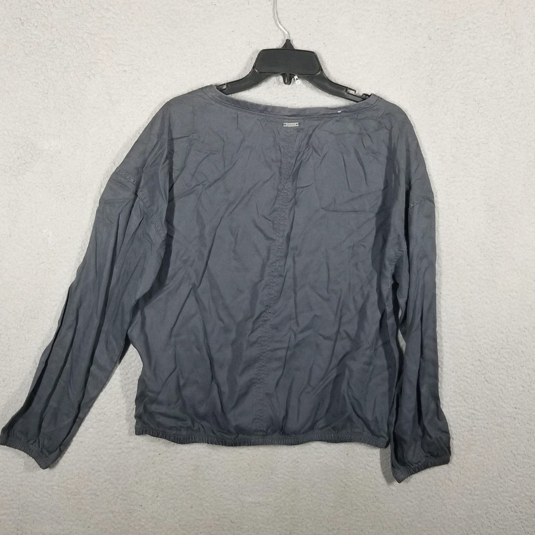 Prana prAna Top Womens Small Gray Coal Lavendar Bay Tencel Lyocell Long Sleeve Blouse Size S / US 4 / IT 40 - 2 Thumbnail
