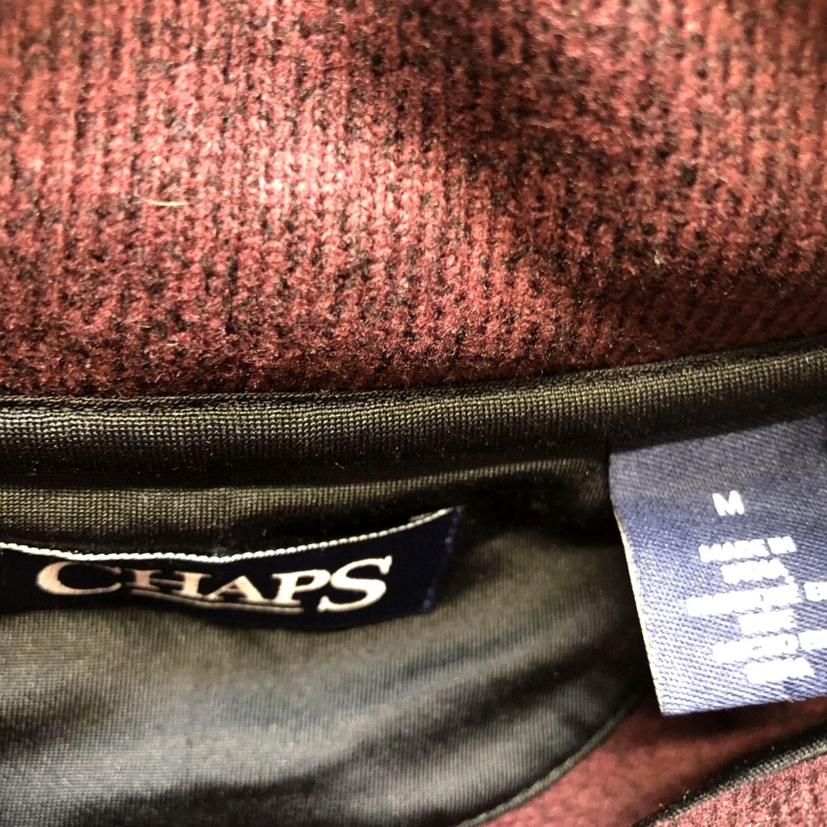 Chaps Chaps Sweater Mens Medium Red Mock Neck 1/4 Zip Chest Pocket Knit Pullover Size US M / EU 48-50 / 2 - 4 Thumbnail