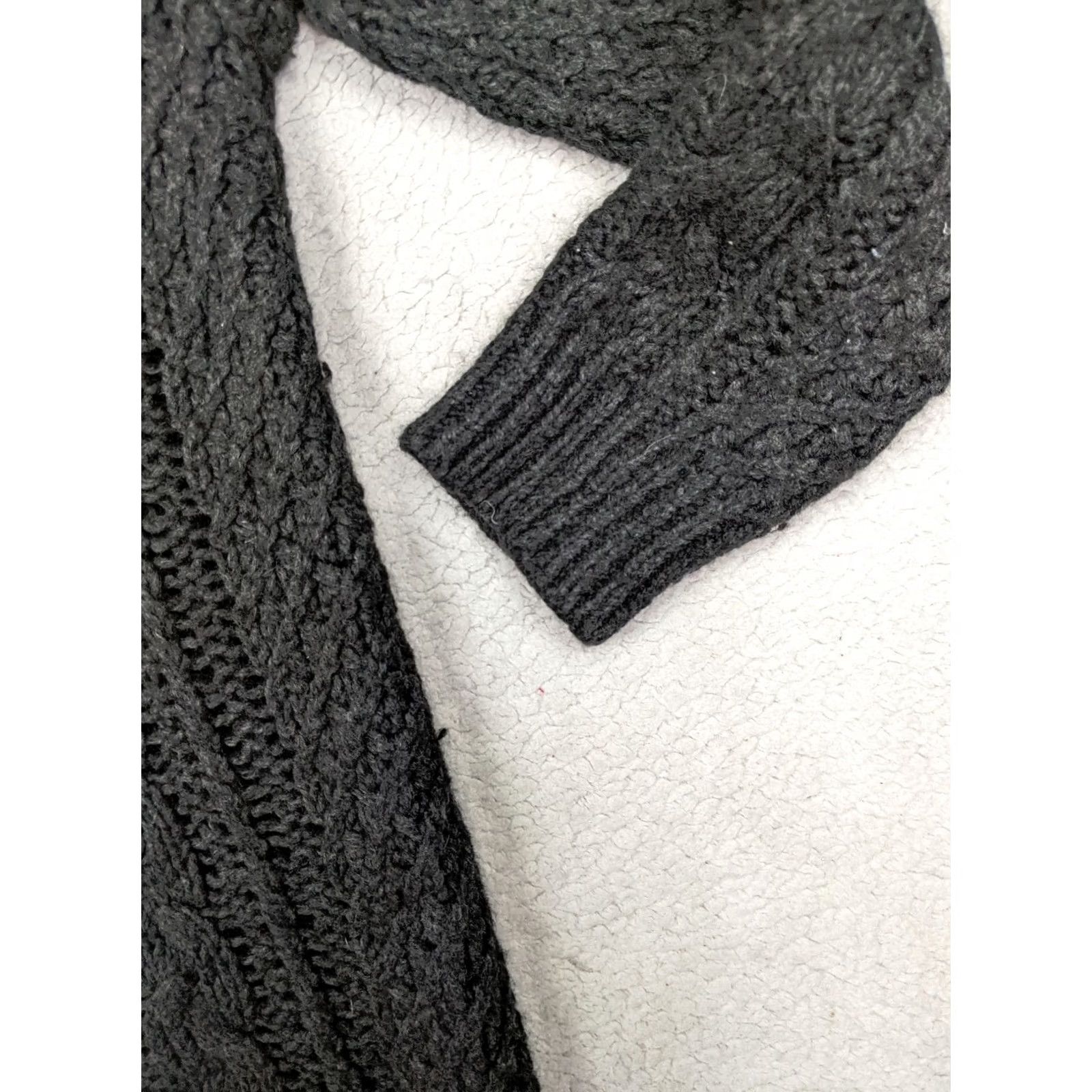 Loft LOFT Ann Taylor Womens S Gray Cable Knit Sweater Pullover Wool Blend Aron 3D Sweater Size S / US 4 / IT 40 - 2 Thumbnail