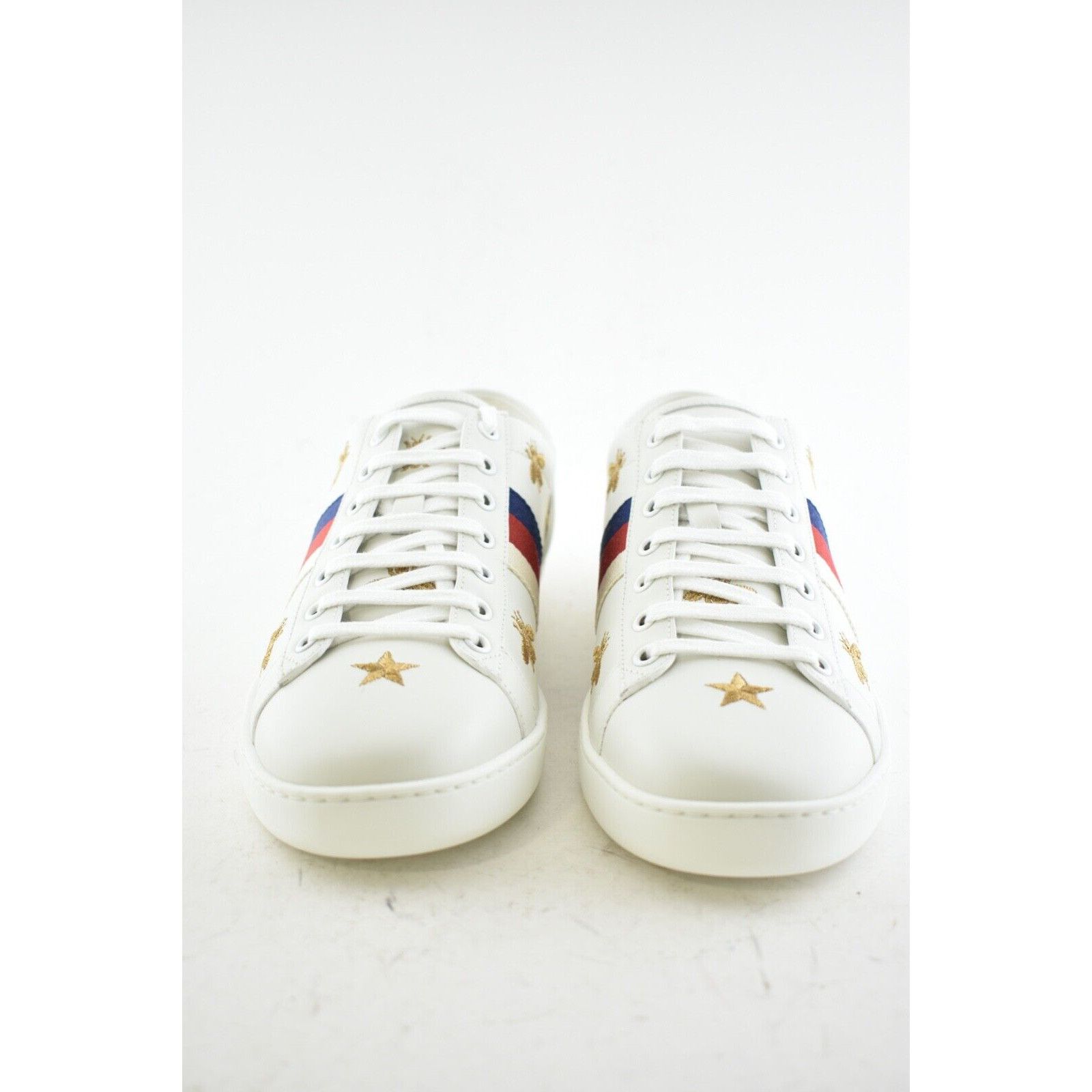Gucci Gucci White Star Bee Gold Flat Low Top Lace Up Tie Sneaker Size US 12 / IT 42 - 5 Thumbnail
