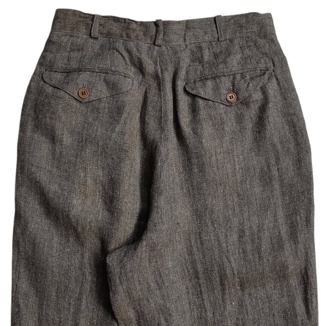 Giorgio Armani Vintage Men's Bigi Hemp Baggy Wide Trousers Size US 28 / EU 44 - 4 Thumbnail