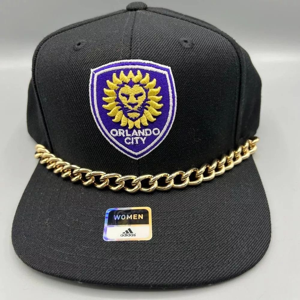 Adidas Orlando City Hat Women Black Adidas MLS Strap Back Cap New Size ONE SIZE - 1 Thumbnail
