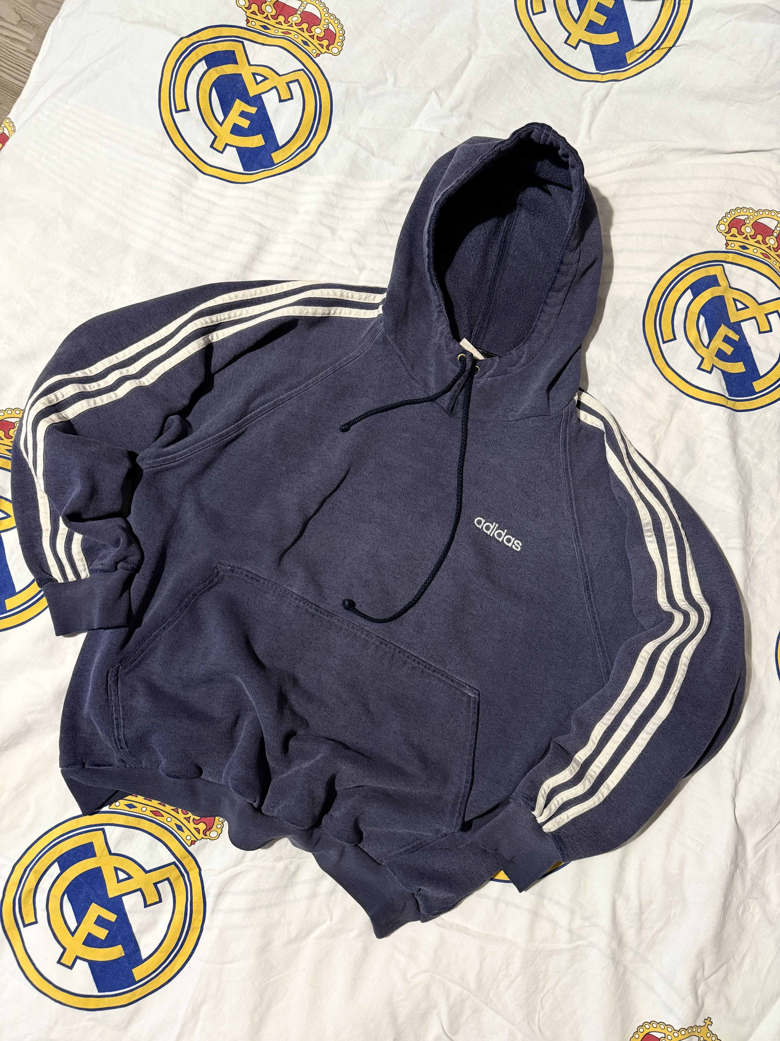 Adidas × Vintage Adidas vintage boxy navy hoodie - L Size US L / EU 52-54 / 3 - 3 Thumbnail