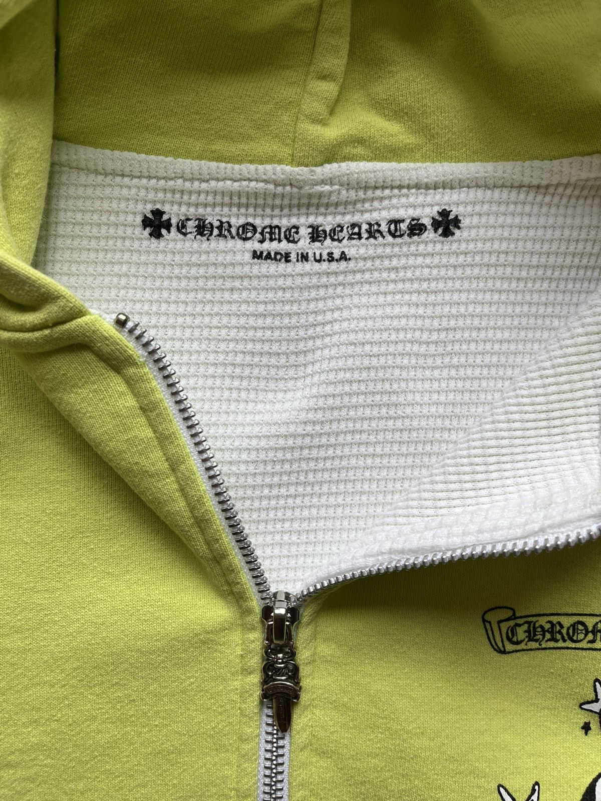 Chrome Hearts Matty Boy Link Thermal Lined Zip-Up Hoodie