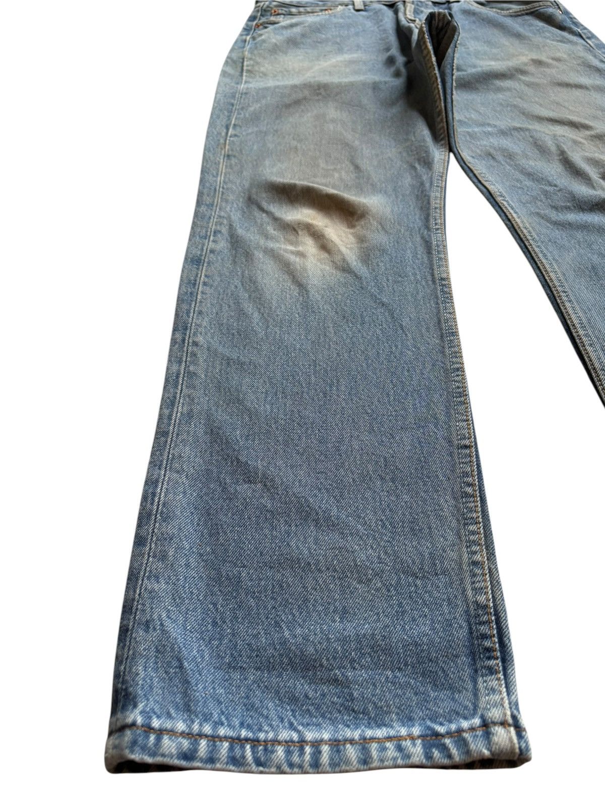 Levi's Vintage 90s Levis 501 UK Mud Wash Distressed Loose Jeans Size US 33 - 6 Thumbnail