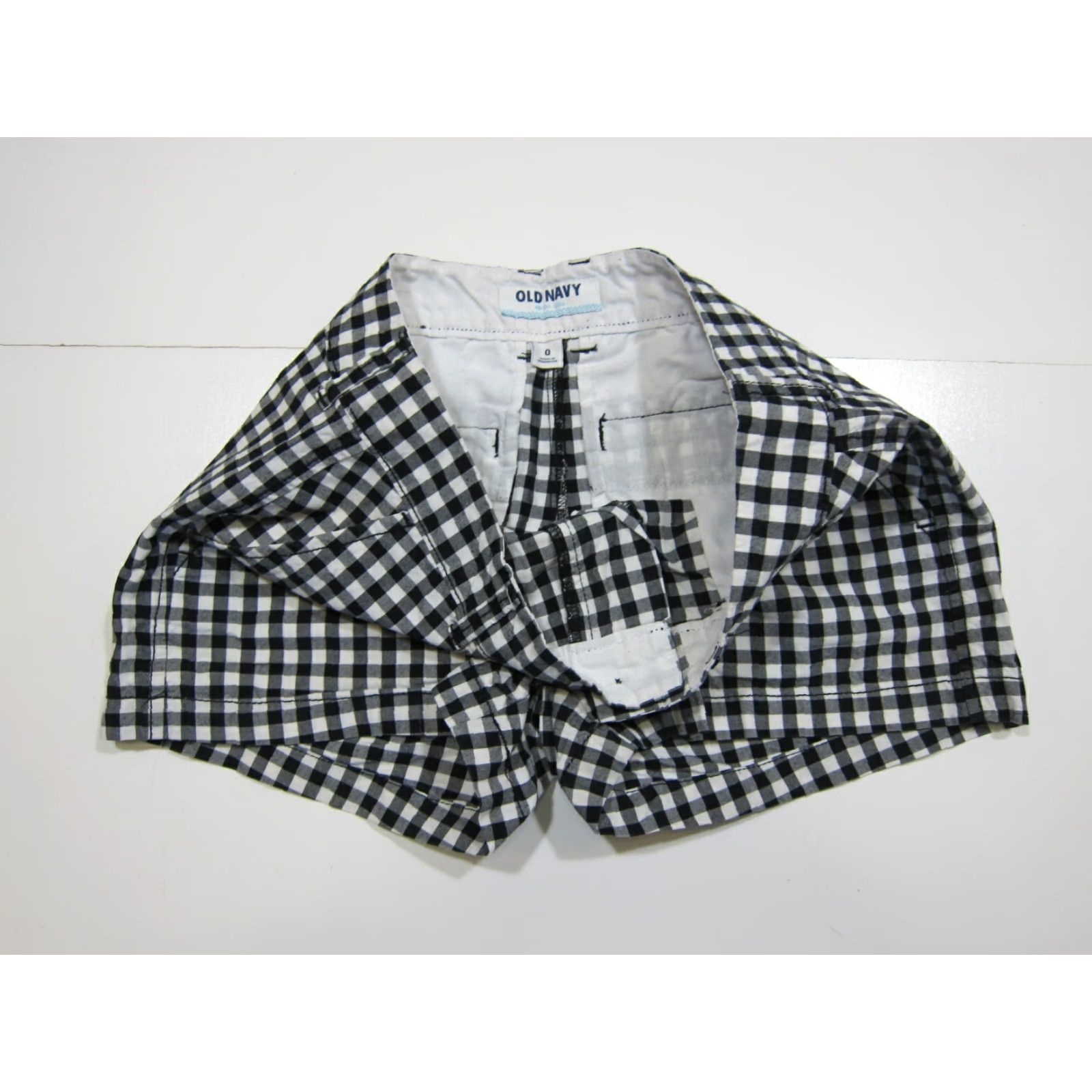 Old Navy Old Navy 100% Cotton Black White Plaid Casual Chino Shorts With Pockets Women 0 Size 30" / US 8 / IT 44 - 5 Thumbnail