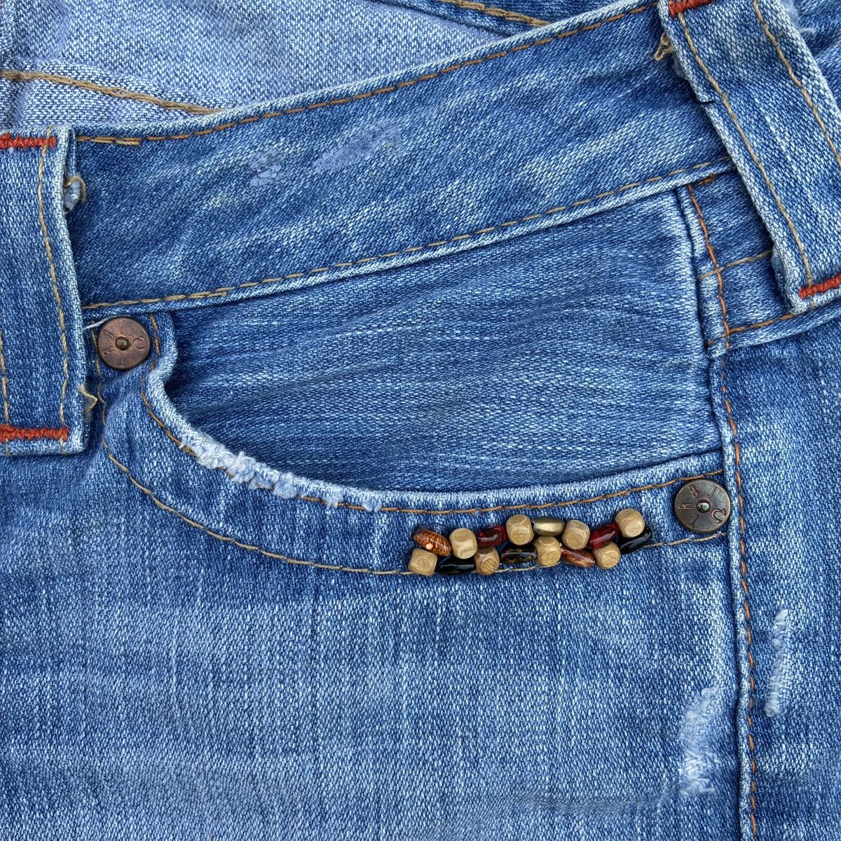 True Religion True Religion Joey Crop Jeans Beading in Saddle Back Size 28" / US 6 / IT 42 - 5 Thumbnail