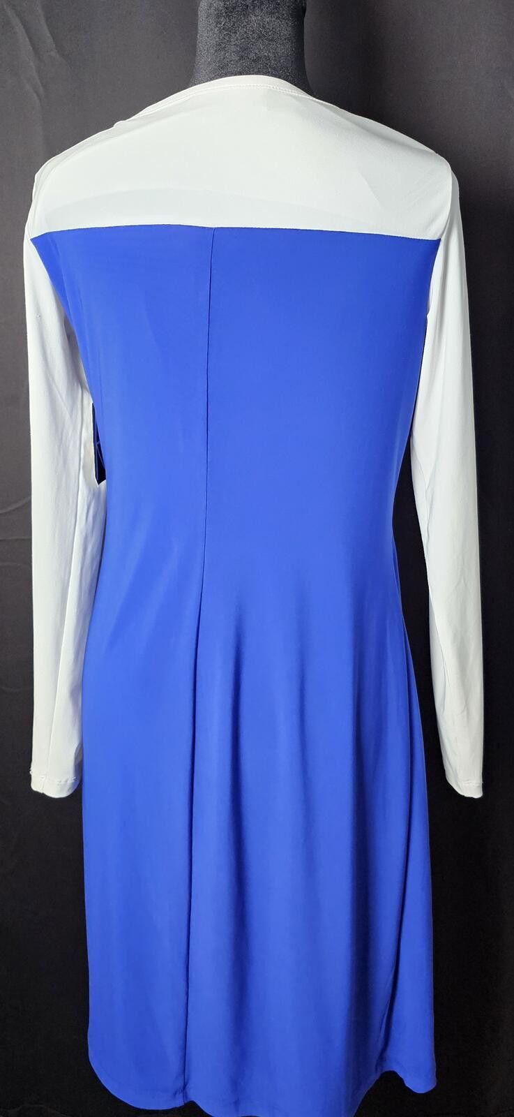 Other NWT Kasper Dress Blue & White Womens Size M Size M / US 6-8 / IT 42-44 - 5 Thumbnail