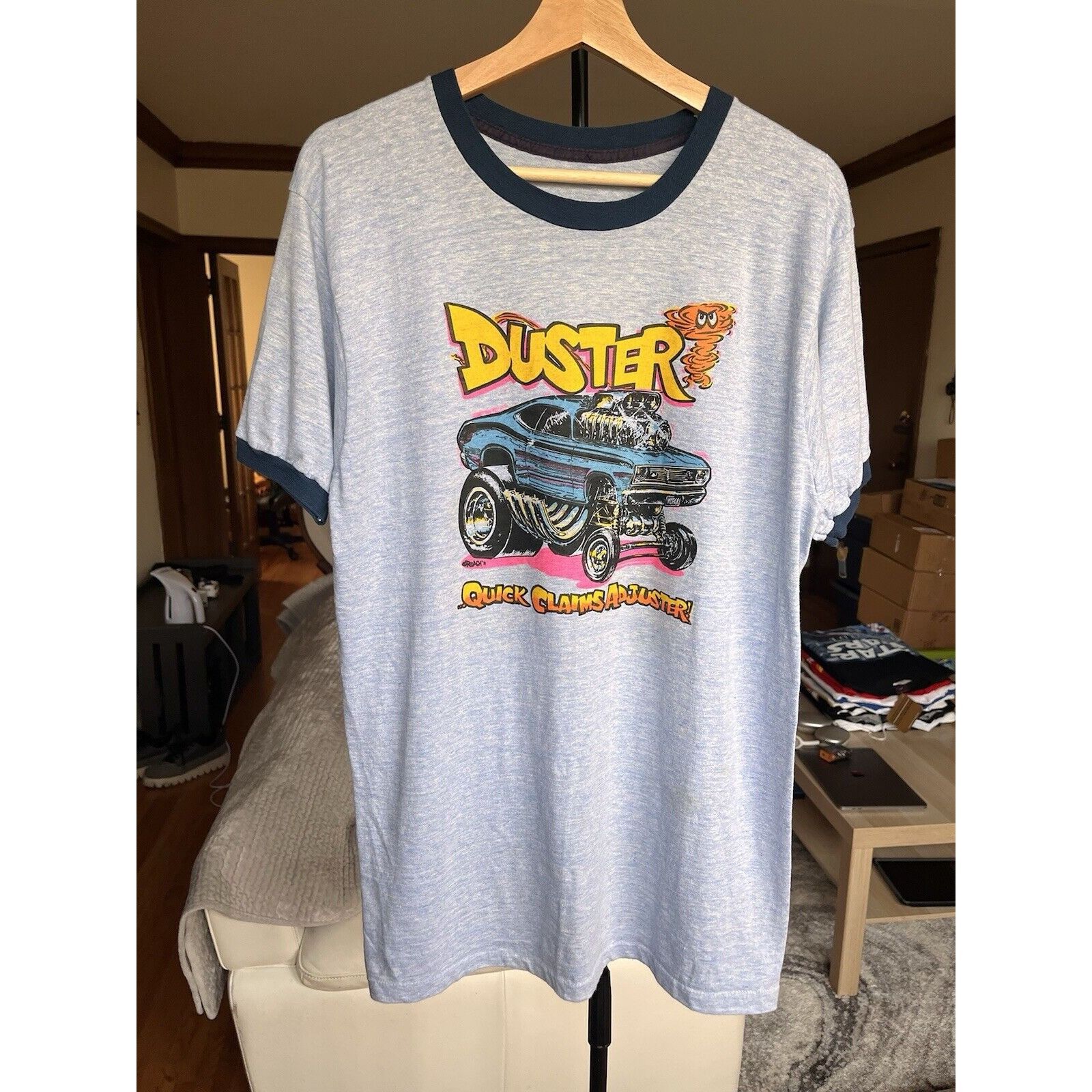 Vintage TRUE VINTAGE 70S CARTOON MUSCLE CAR SINGLE STITCH TEE SIZE M Size US M / EU 48-50 / 2 - 1 Thumbnail