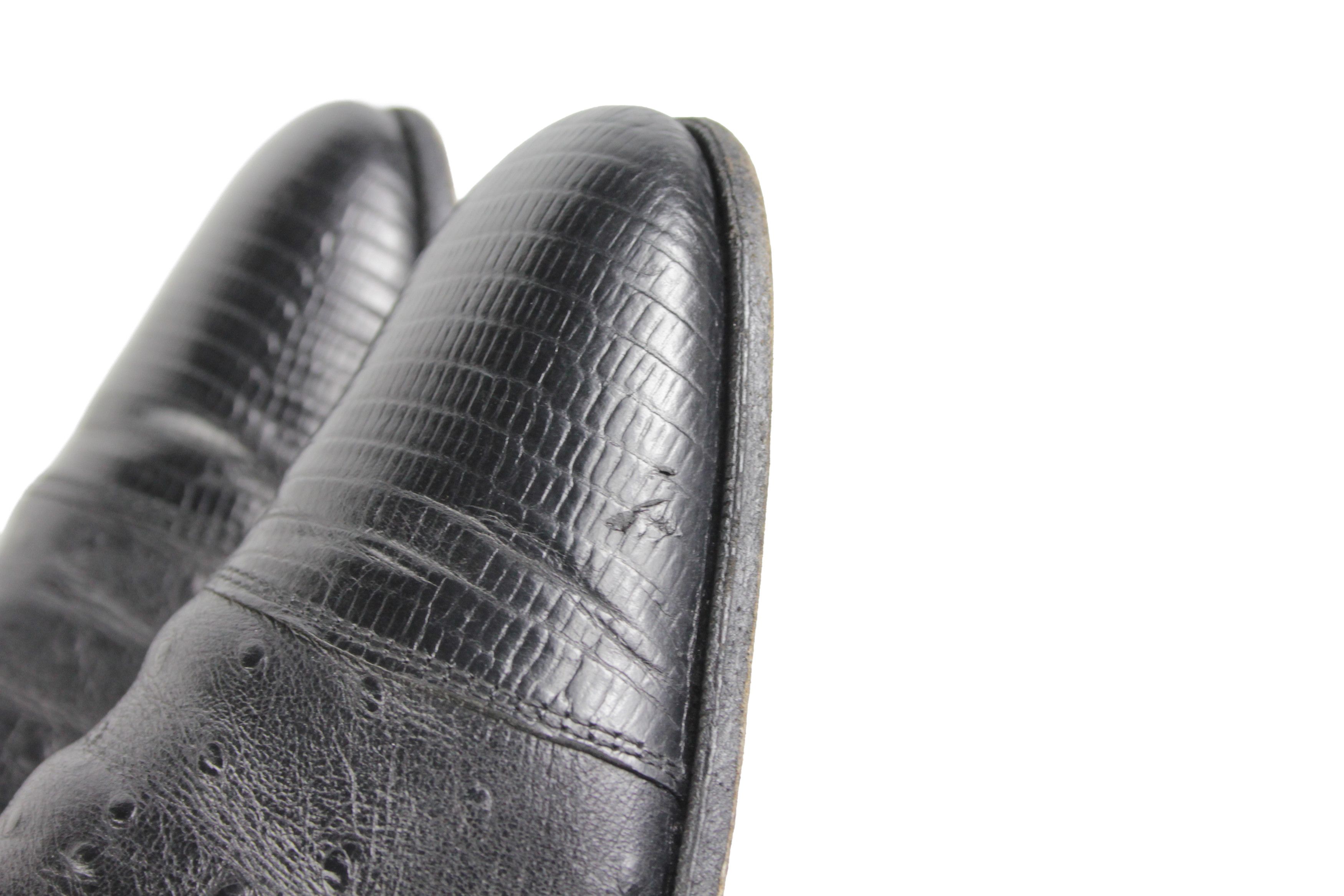 Pierre Cardin 90S Ostrich Leather Loafers Vintage Size US 7 / EU 40 - 6 Thumbnail