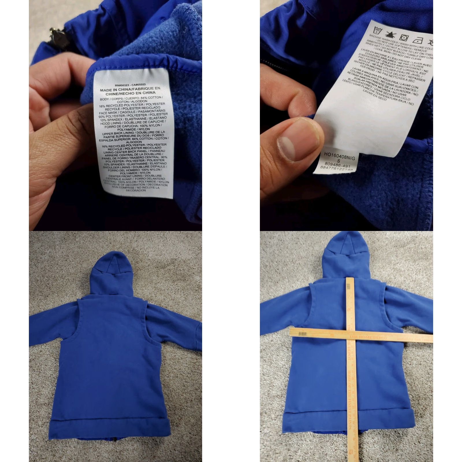 Jordan Brand Nike Air Jordan Tech Fleece Hoodie Small Mens Blue Full Zip Vented Pockets Size US S / EU 44-46 / 1 - 8 Thumbnail