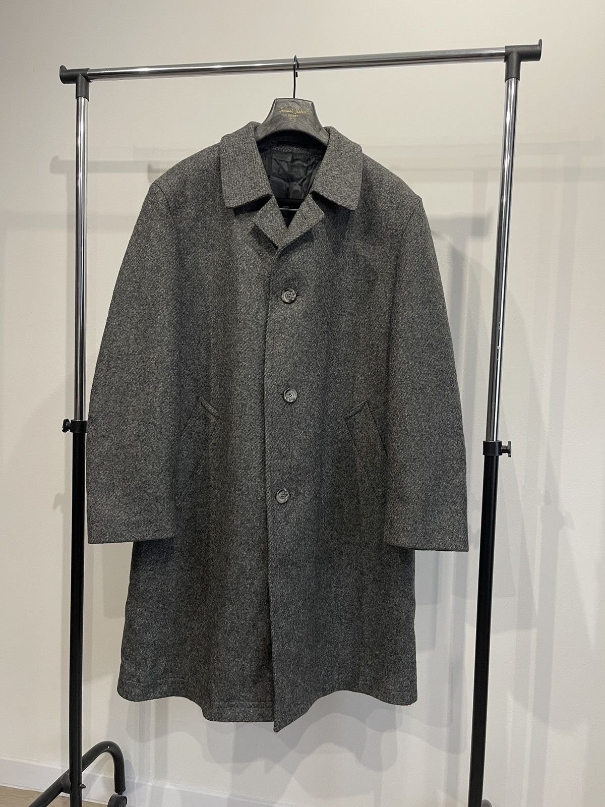 Vintage Vintage Sundermann Wool Overcoat Gray Tweed Kynoch Men's XXL Size US XXL / EU 58 / 5 - 1 Thumbnail