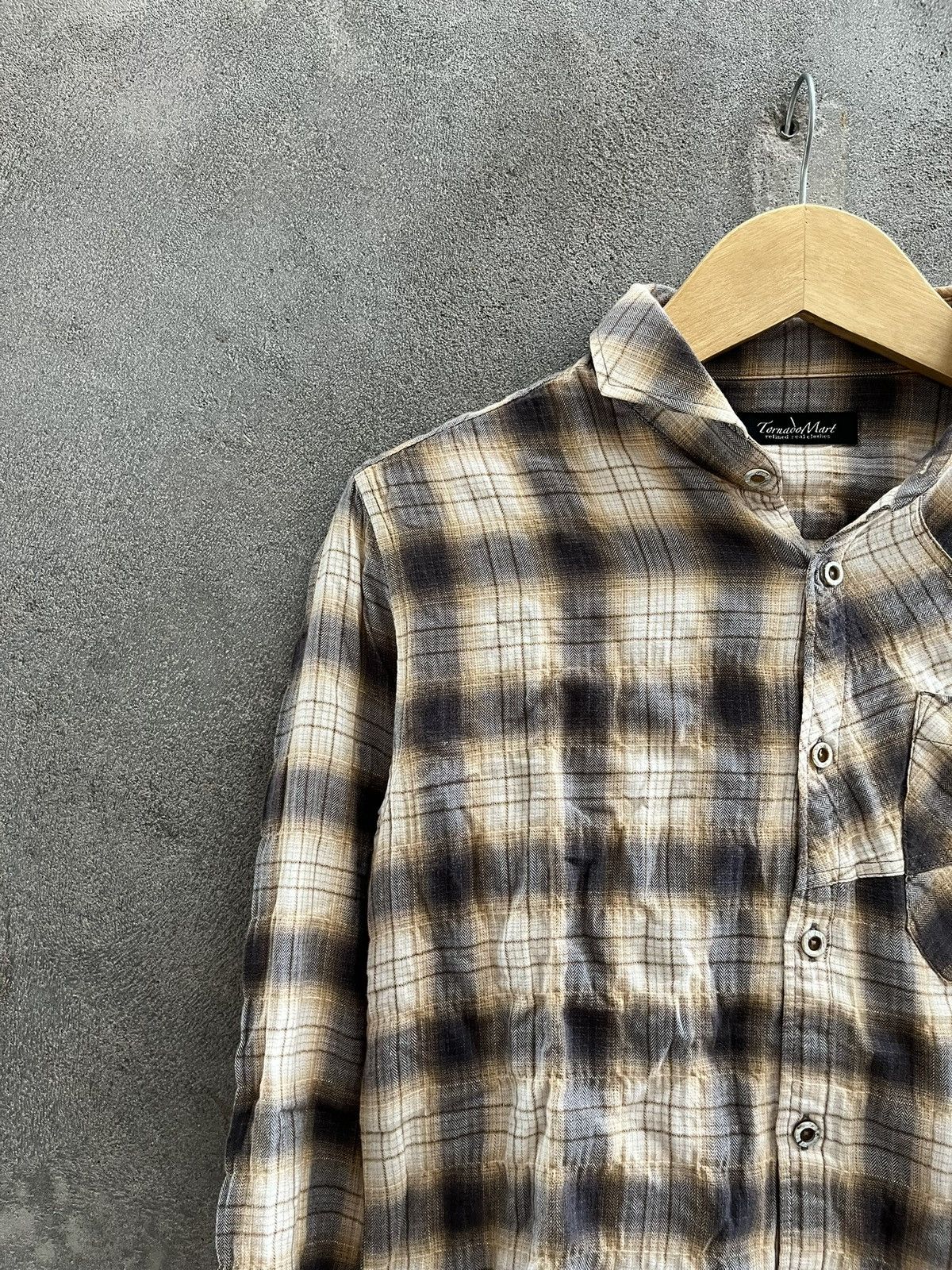 Tornado Mart Distressed Plaid Shirt – Tornado Mart Style Size US L / EU 52-54 / 3 - 3 Thumbnail