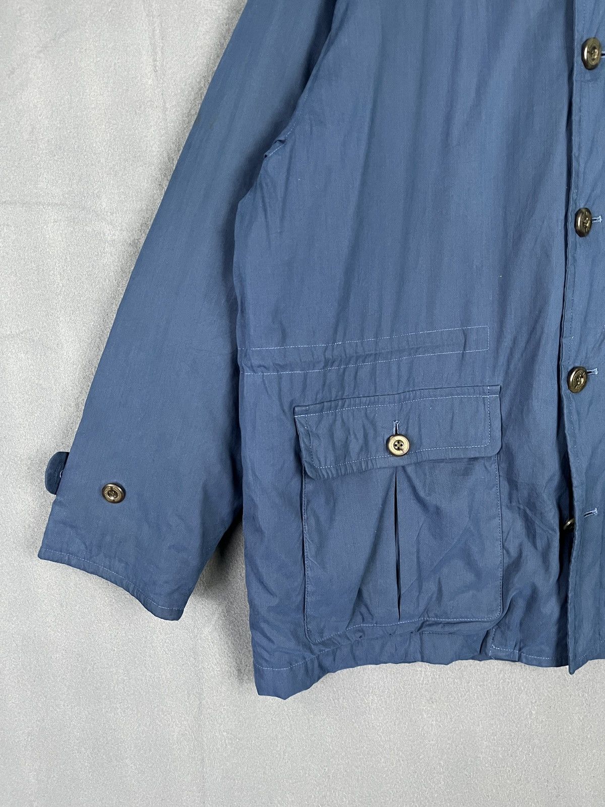 Burberry × Vintage Burberrys Blue Hooded Coat Jacket Quilted Lined Size US L / EU 52-54 / 3 - 4 Thumbnail