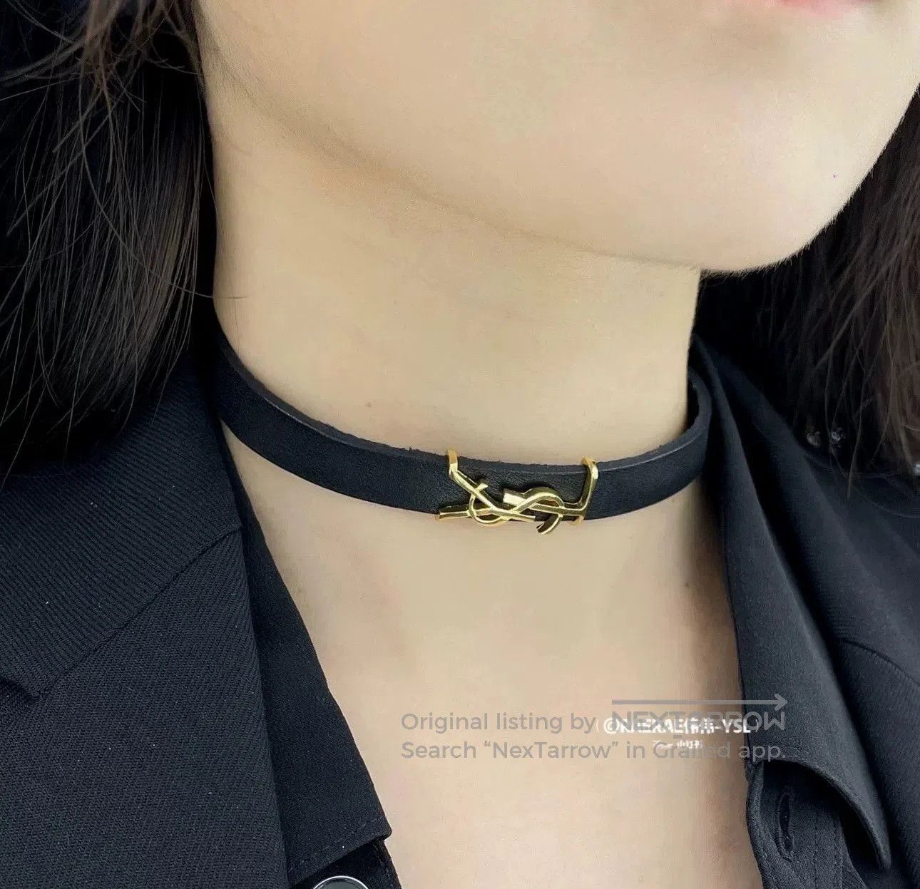 Saint Laurent Paris Saint Laurent YSL Gold Double Ring Bracelet. Size ONE SIZE - 4 Thumbnail
