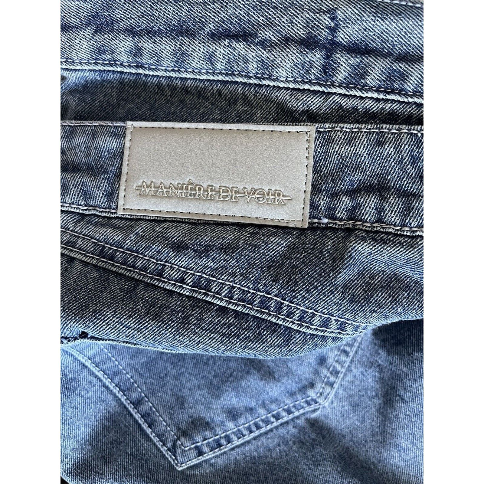 Maniere De Vior Manière de Voir Mom Jeans Womens 16 Straight Leg Nonstretch Size 38" / US 16 / IT 52 - 2 Thumbnail