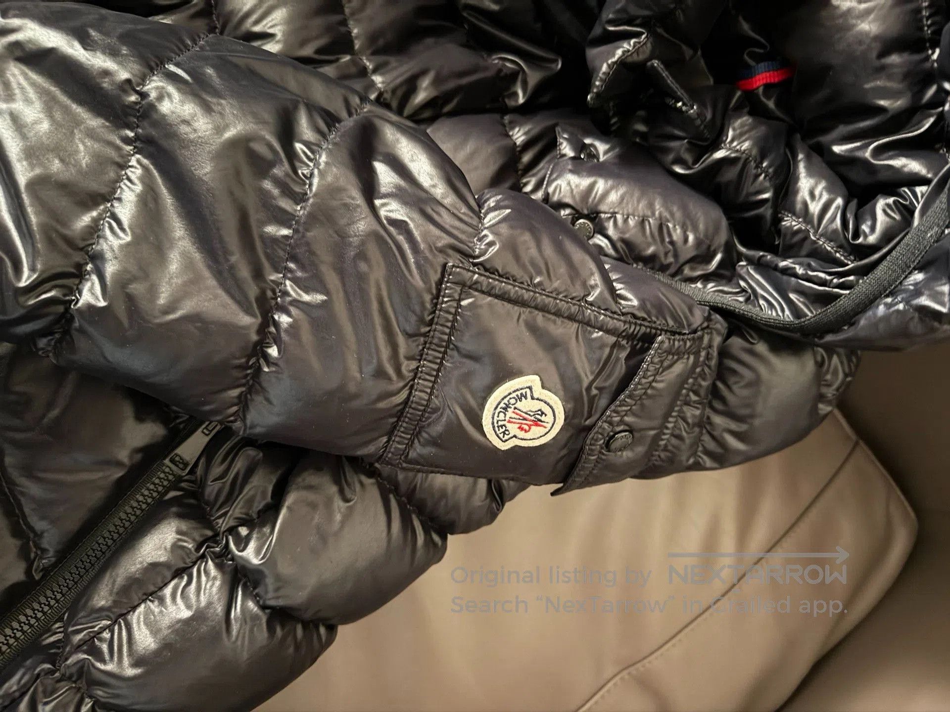 Moncler Moncler Women's Black Shiny Short Hooded Down Jacket. Size L / US 10 / IT 46 - 5 Thumbnail