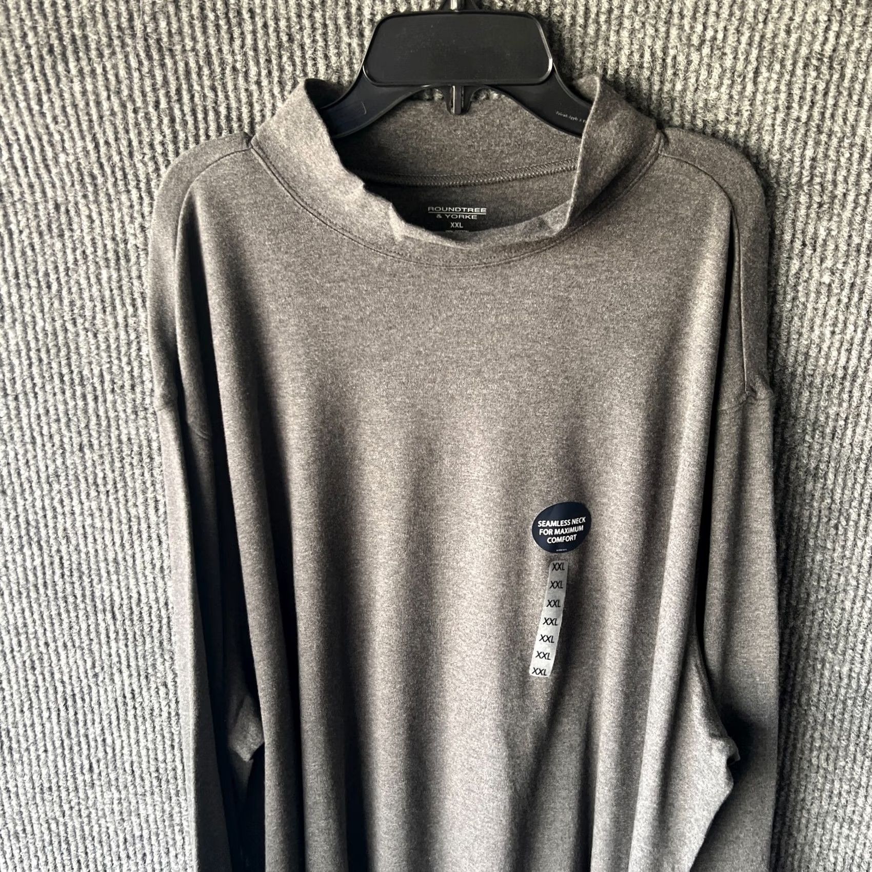 Roundtree & Yorke Roundtree & Yorke Sweater Mens 2XL Charcoal Mock Turtleneck Pullover Sweatshirt Size US XXL / EU 58 / 5 - 2 Thumbnail