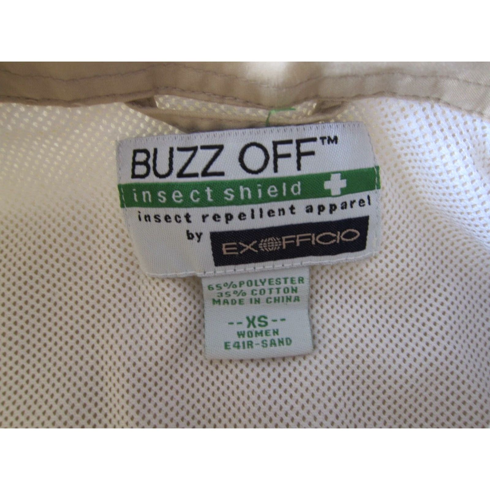 ExOfficio VINTAGE Exofficio Buzz Off Beige Brown Vented Zip Pocket Long Sleeve Button Shirt XS Size XS / US 0-2 / IT 36-38 - 4 Thumbnail